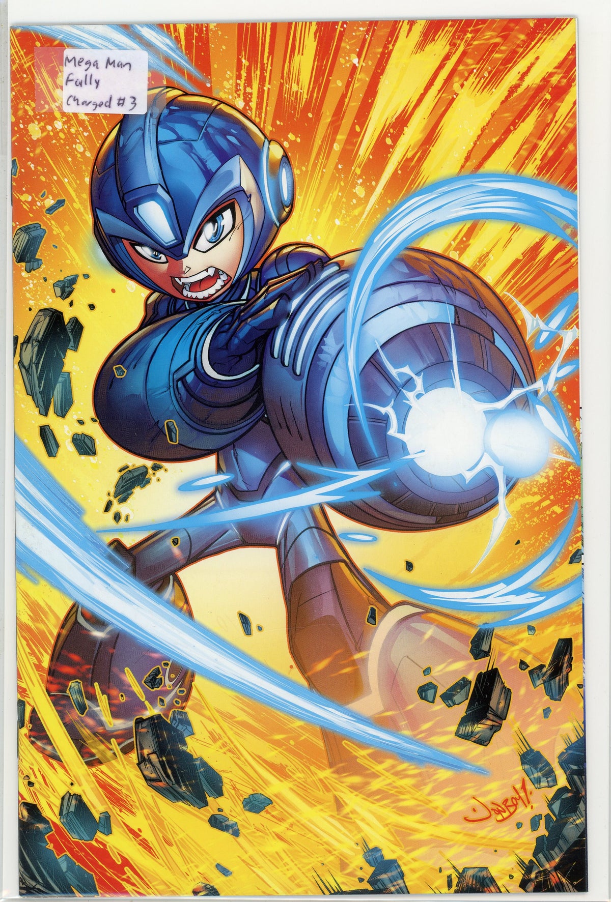MEGA MAN FULLY CHARGED #3 NM VIRGIN BATTLE COVER EXCELLENT GLOSS