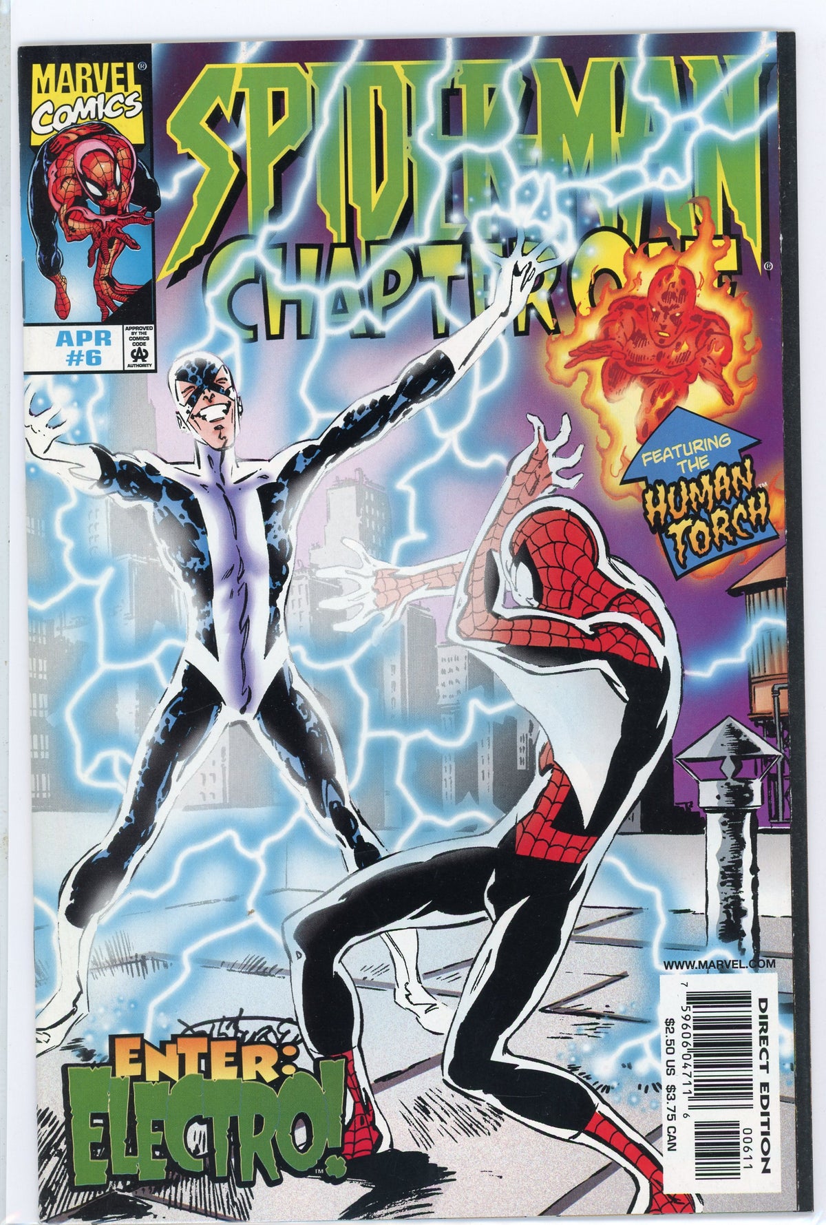 SPIDERMAN CHAPTER ONE #6 NM HUMAN TORCH ELEKTRO APP. STUNNING SHEEN