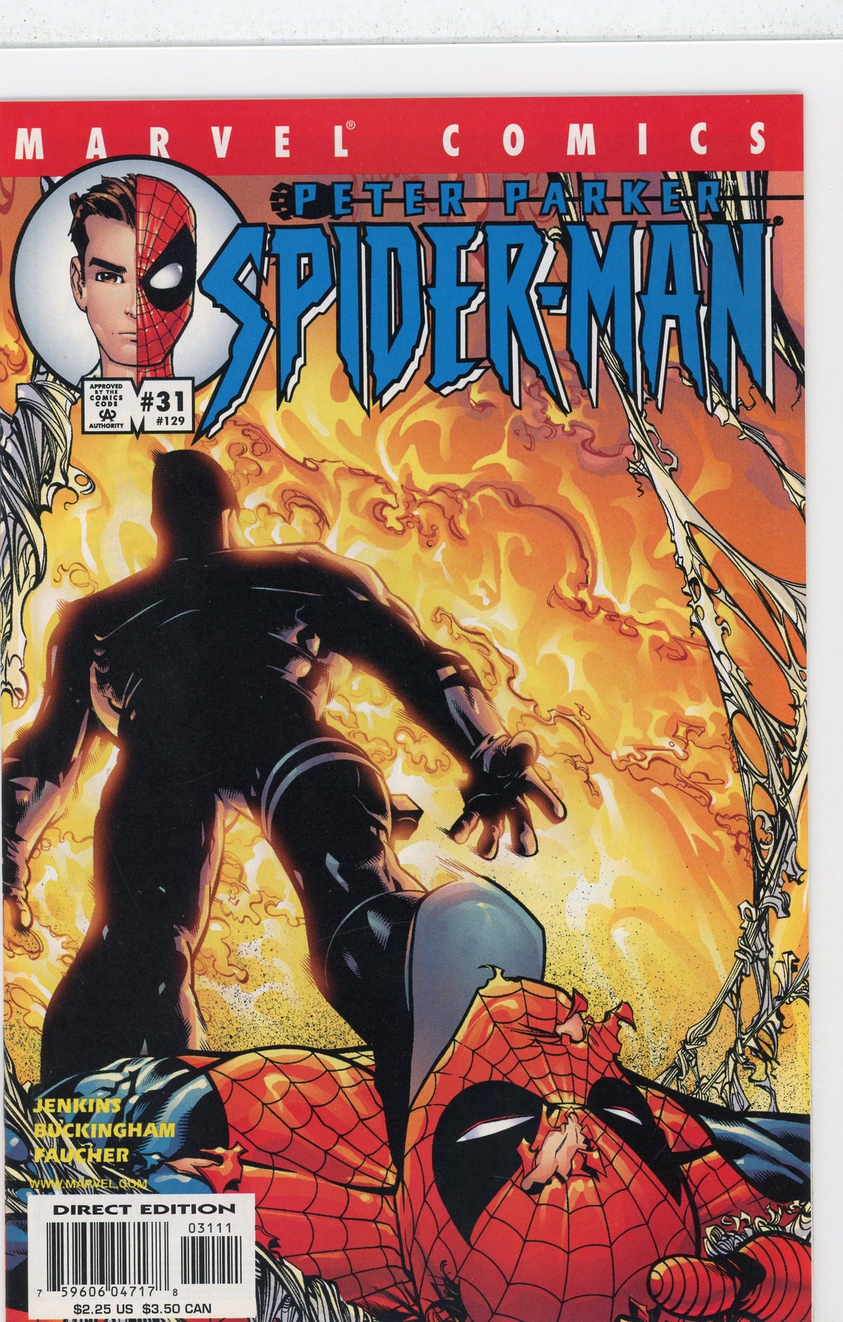 PETER PARKER SPIDERMAN #31 NM INCREDIBLE COVER AWE INSPIRING SHEEN