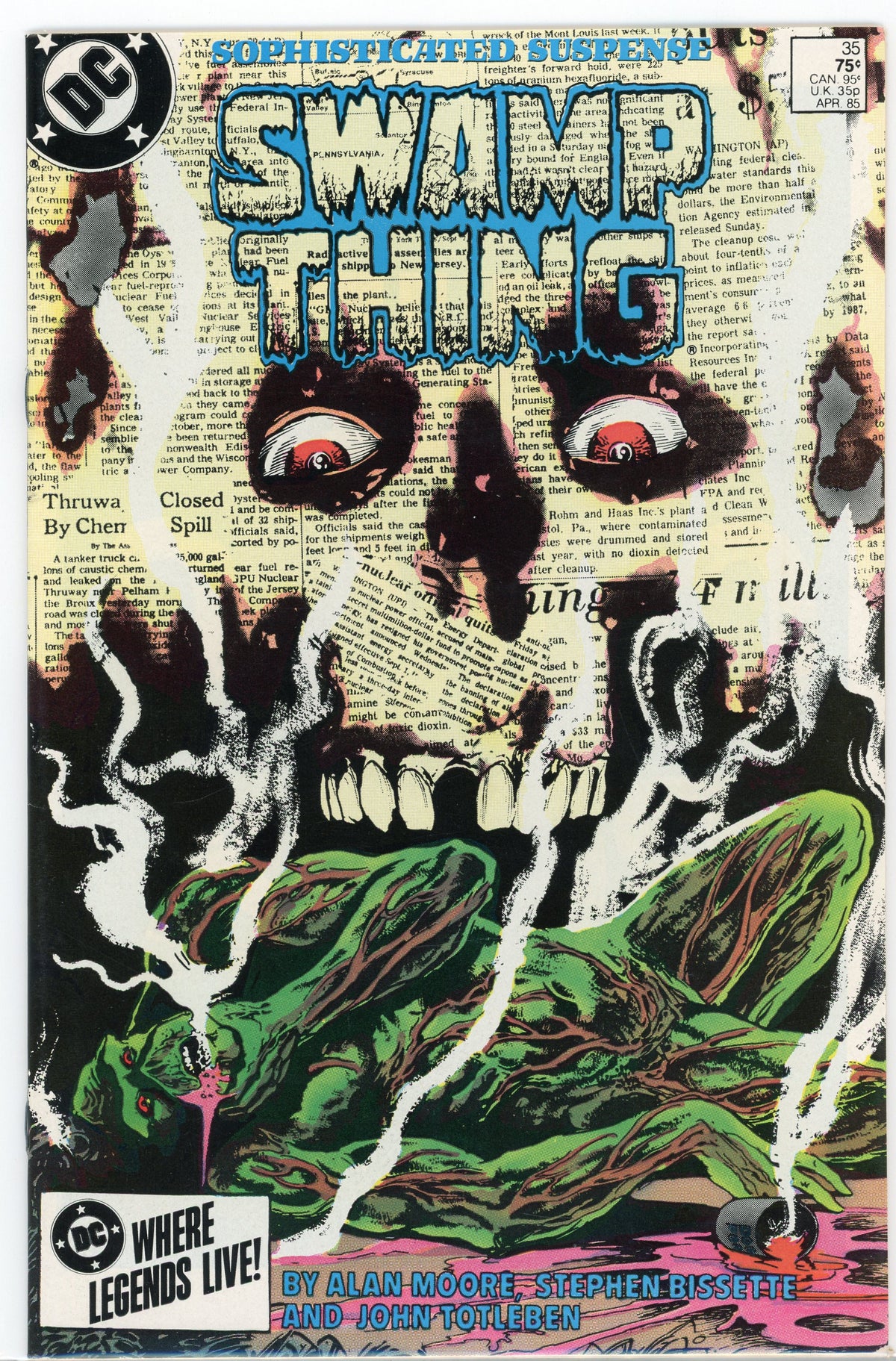 SWAMP THING #35 NM MOORE MASTERPIECE COMPELLING COVER GREAT SHEEN