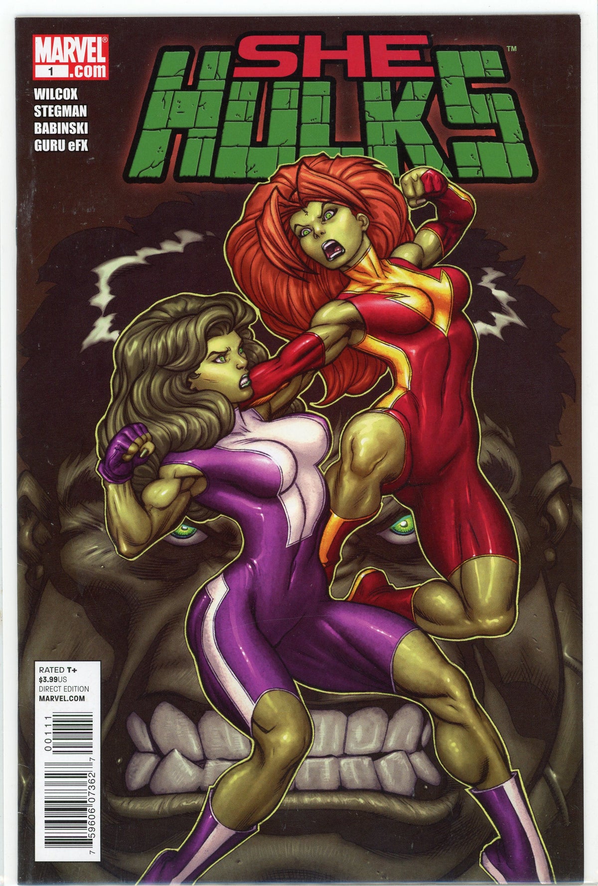 SHE HULKS #1 NM LUSTROUS COLORS GREAT BATTLE COVER
