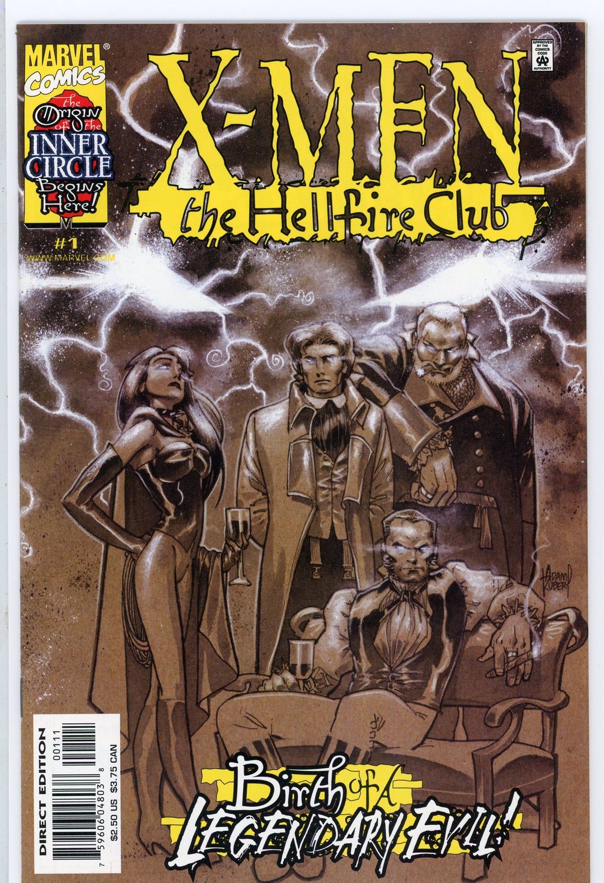 X-MEN THE HELLFIRE CLUB #1 NM MAGNIFICENT COVER KILLER SHEEN