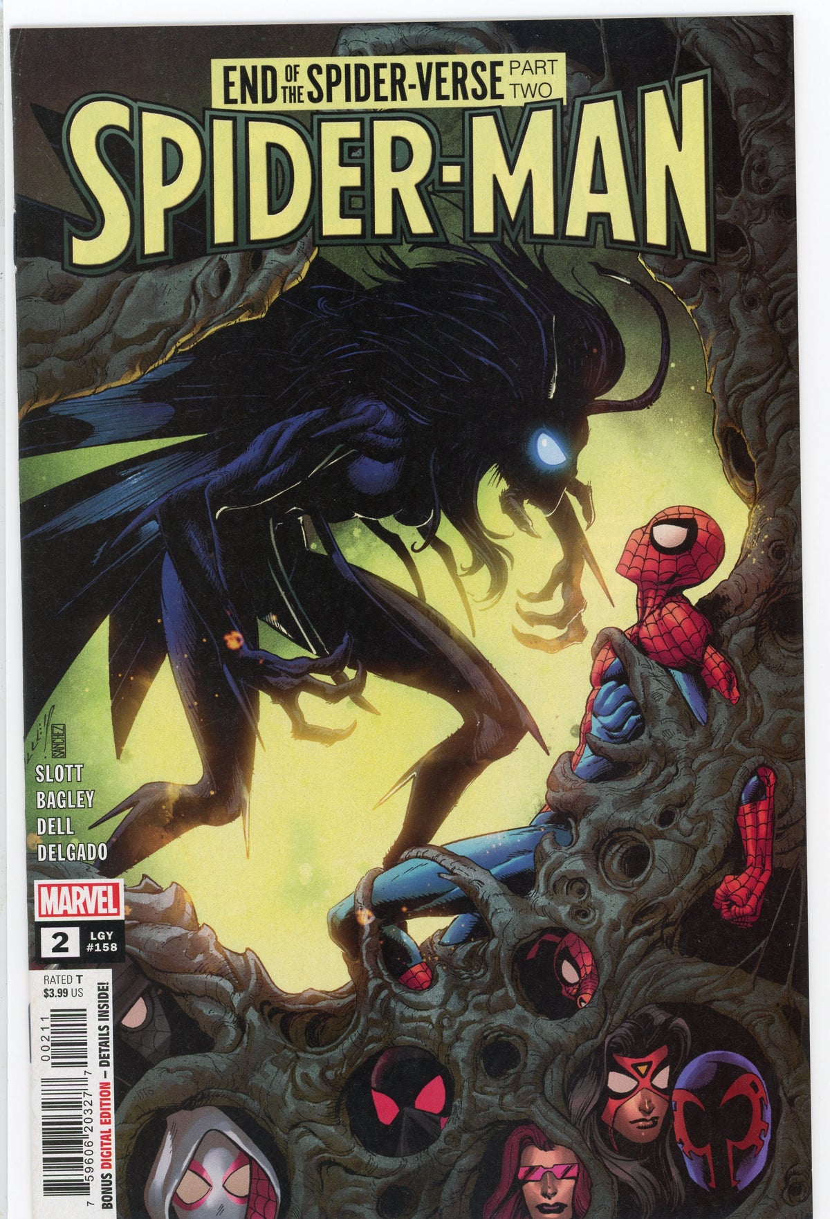 SPIDER MAN #2 END OF SPIDER VERSE SLOTT BAGLEY WORK INCREDIBLE COVER GEM