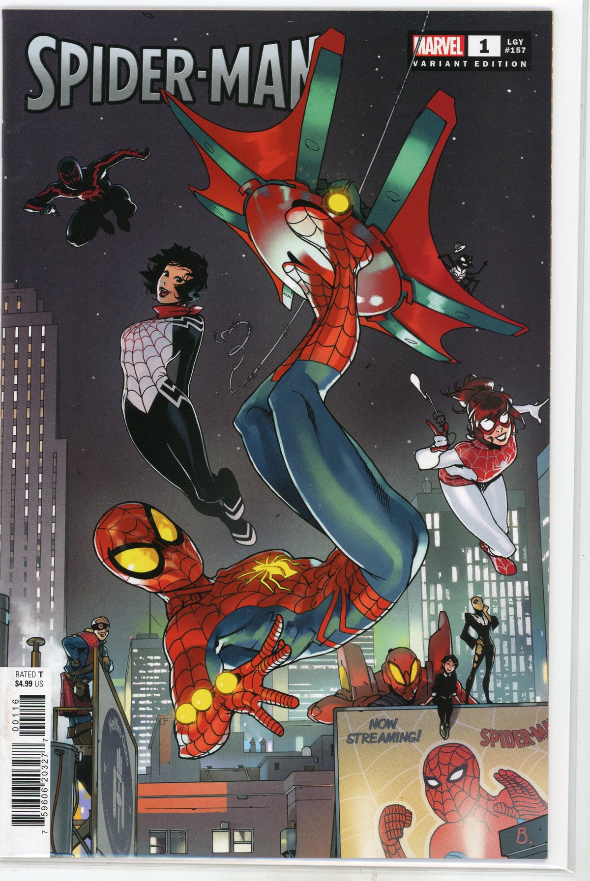 SPIDERMAN #1 NM VARIANT ED. SPECTACULAR COVER AMAZING GLOSSY SHEEN