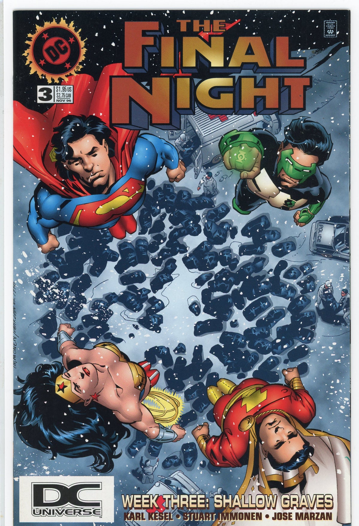 THE FINAL NIGHT #3 NM SOMBRE COVER ASTONISHING DC UNIVERSE LOGO VARIANT