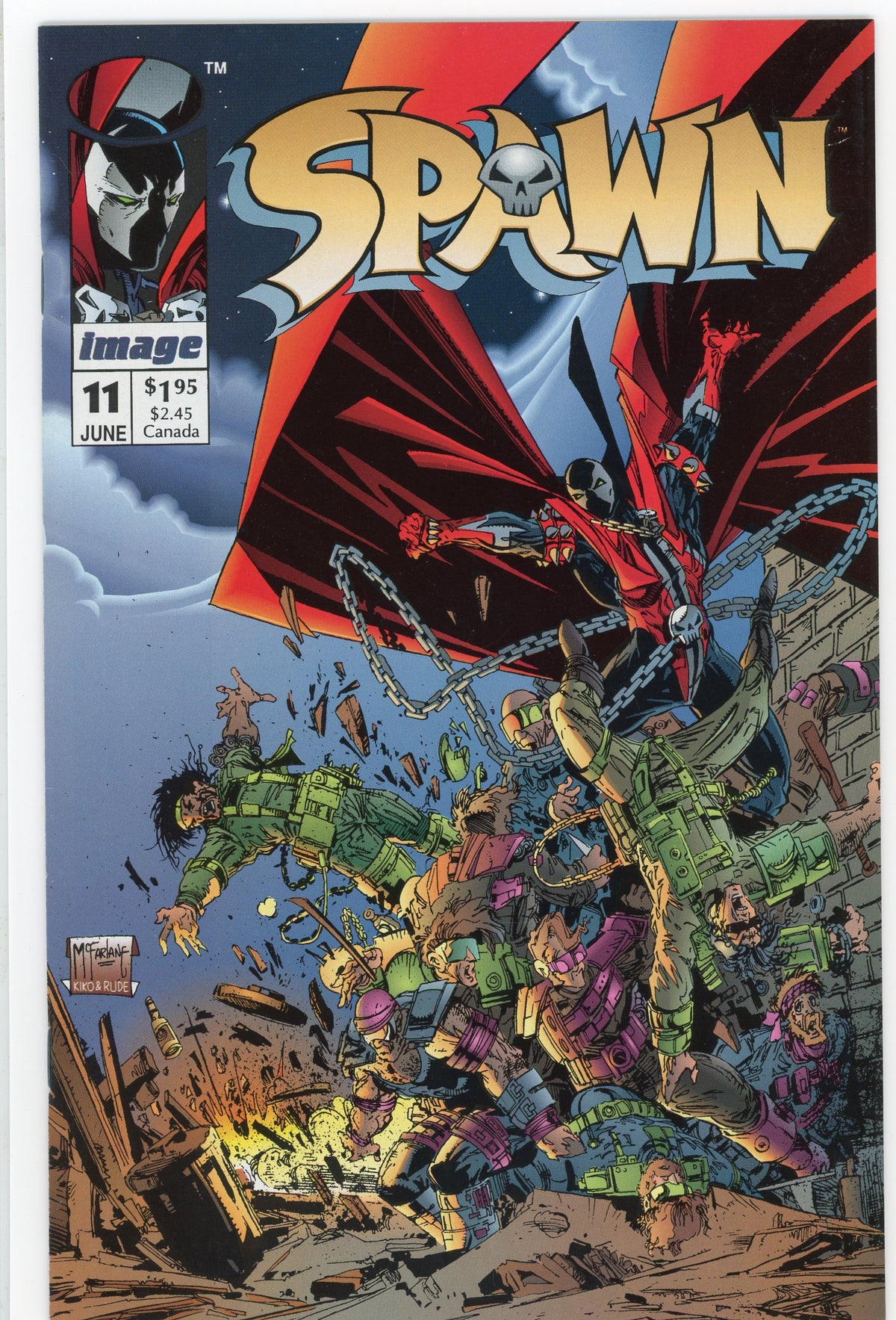 SPAWN #11 NM DEVESTATING MCFARLANE COVER ASTOUNDING FINISH