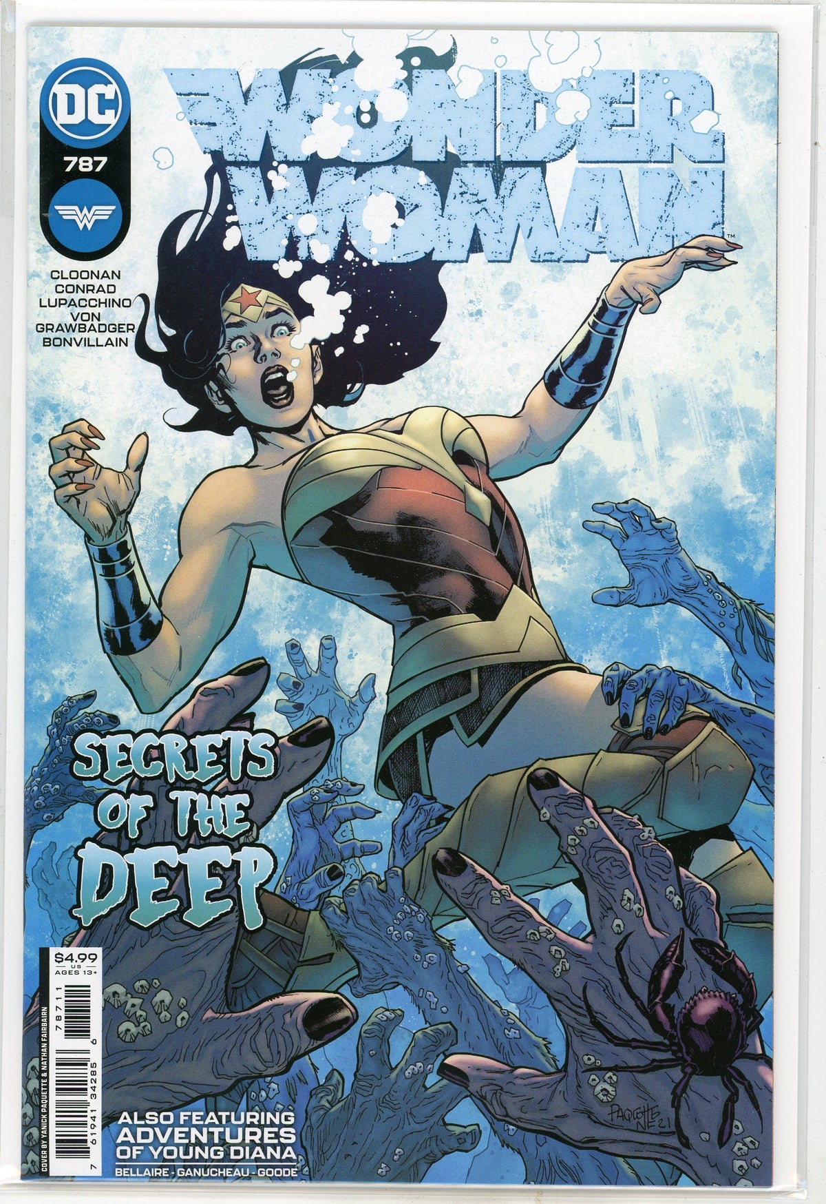 WONDER WOMAN #787 NM CLASSIC UNDERWATER BATTLE COVER STUNNING SHEEN