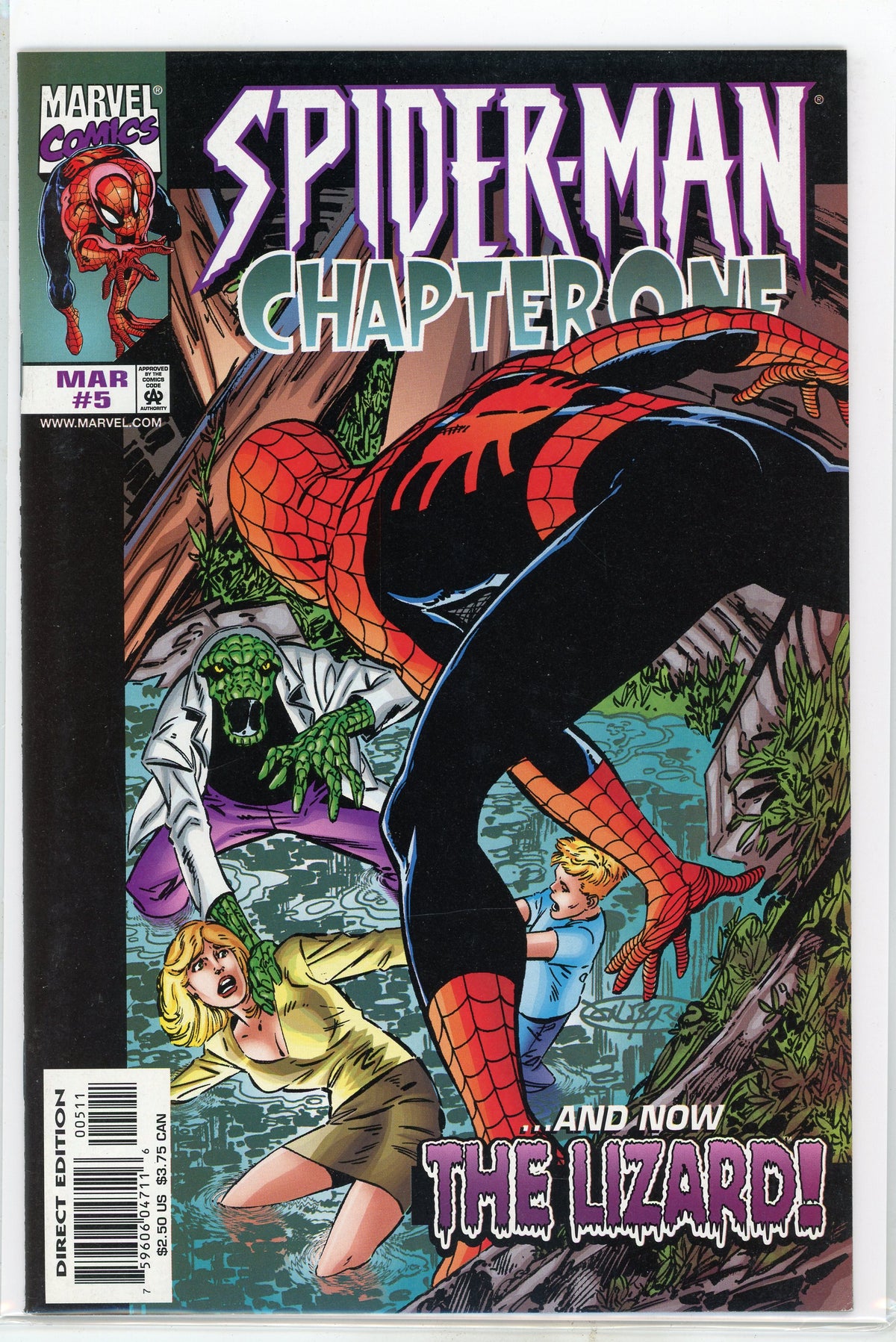 SPIDERMAN CHAPTER ONE #5 NM GREAT LIZARD APP. VIBRANT SHEEN