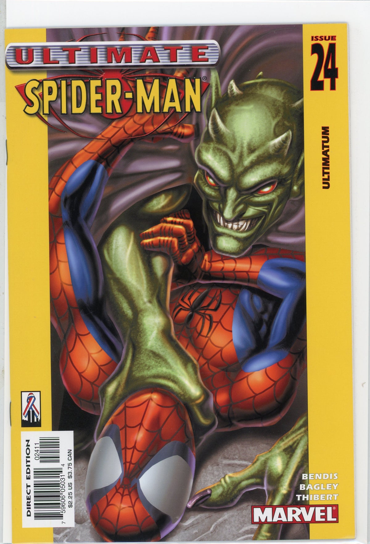 ULTIMATE SPIDERMAN #24 NM GLOSSY COVER EPIC BATTLE COVER
