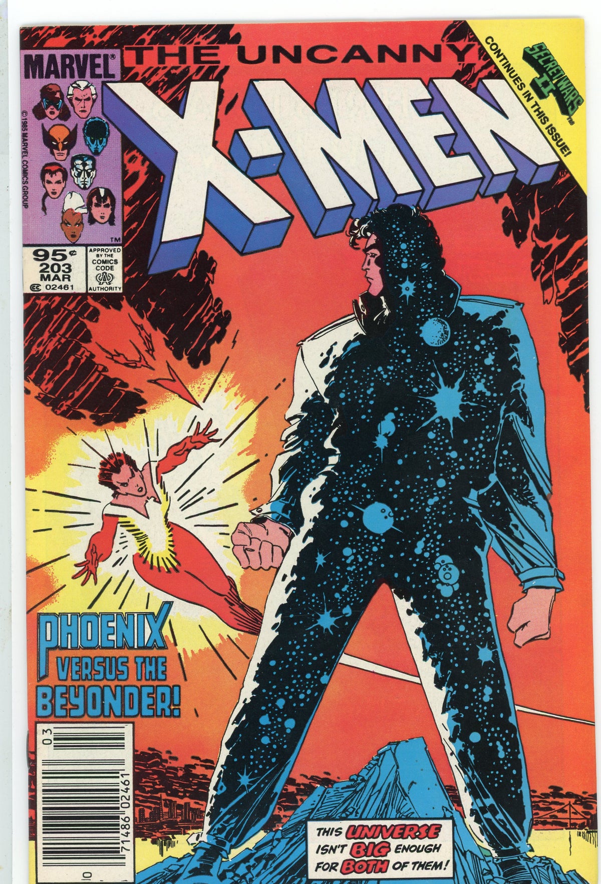 THE UNCANNY X-MEN #203 NM CLASSIC BEYONDER COVER INCREDIBLE SHEEN