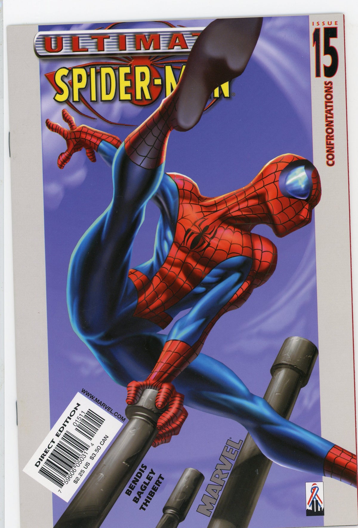 ULTIMATE SPIDERMAN #15 NM GLOSSY FINISH BAGLEY BENDIS WORK