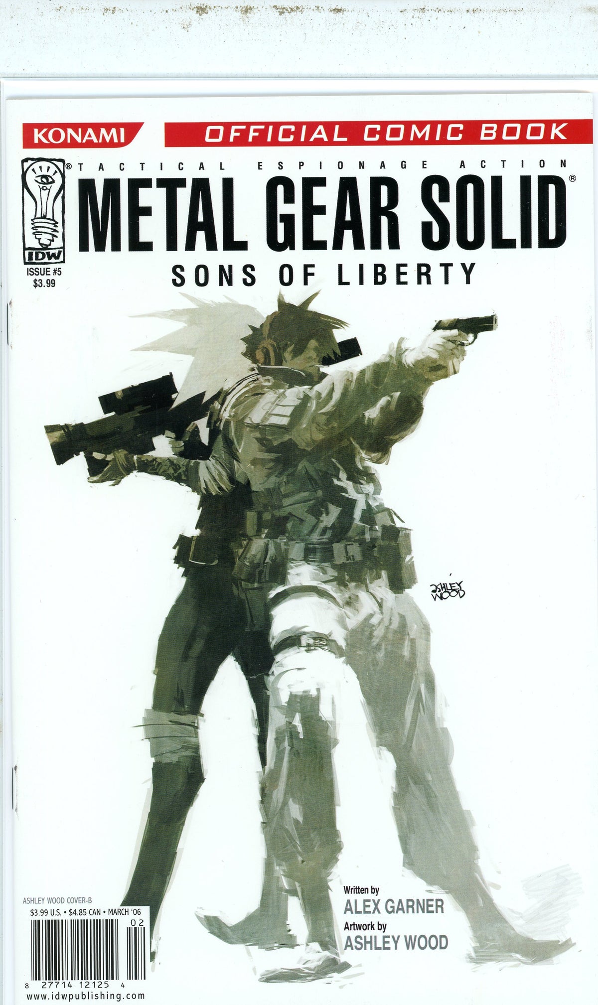 METAL GEAR SOLID SONS OF LIBERTY #5 NM STUNNING COVER SCINTILLATING FINISH