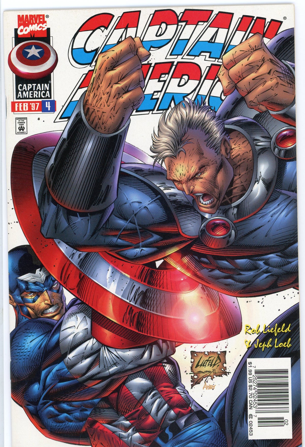 CAPTAIN AMERICA #4 NM SCINTILLATING LIEFELD COVER INCREDIBLE GLOSS NEWSTAND
