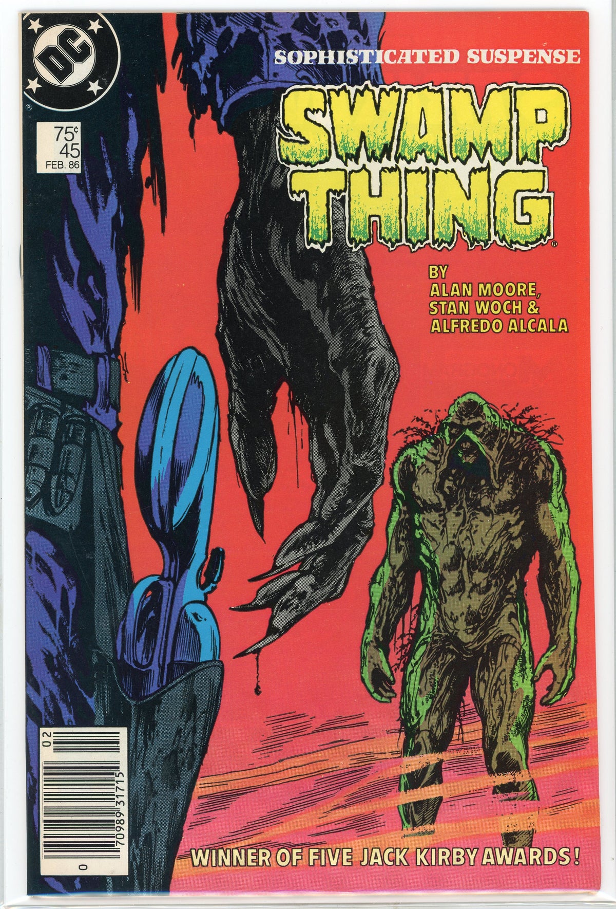 SWAMP THING #45 NM CPV DRAMATIC COVER INCREDIBLE GLOSSY SHEEN