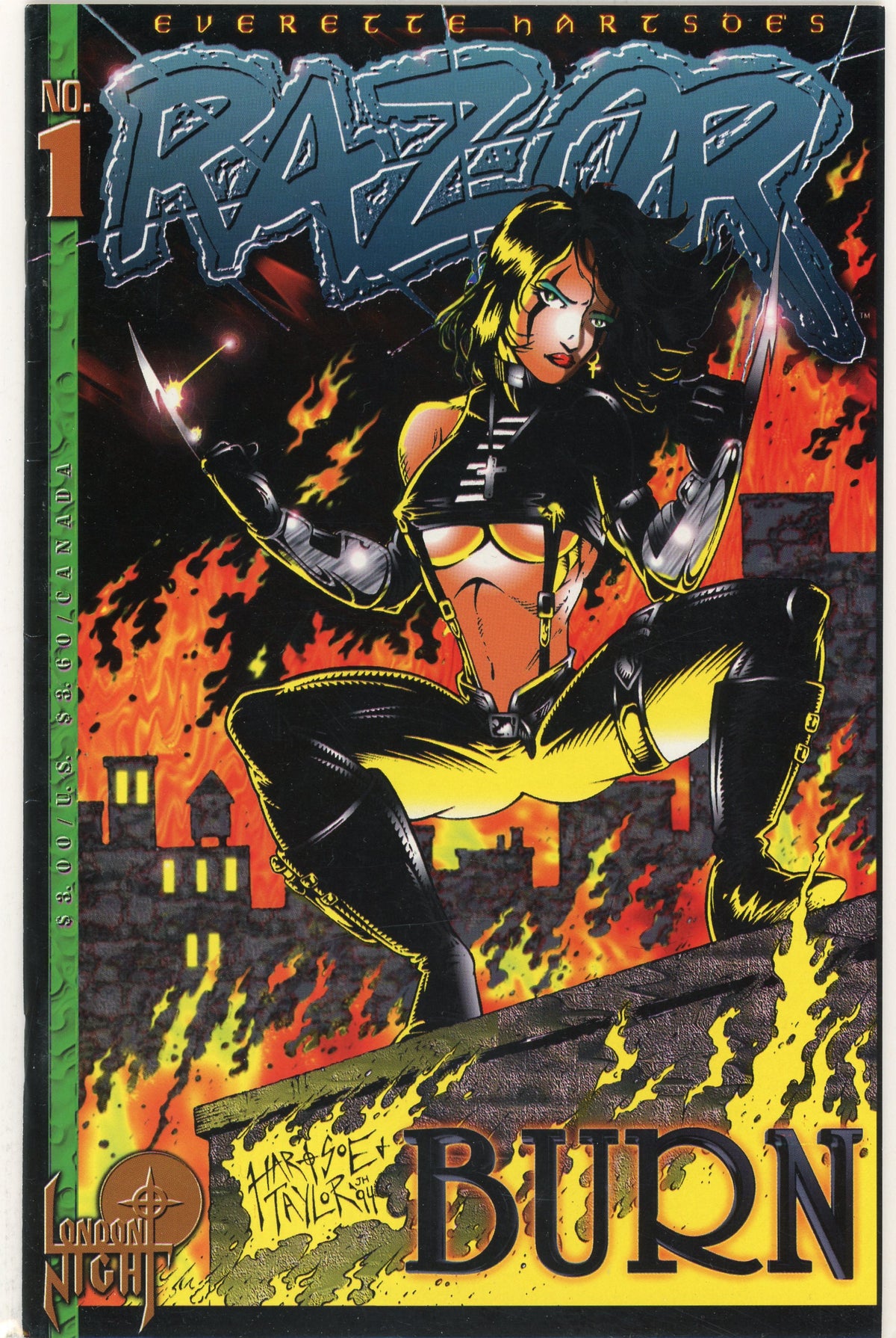 RAZOR #1 NM INCENDIARY COVER BRILLIANT GLOSS