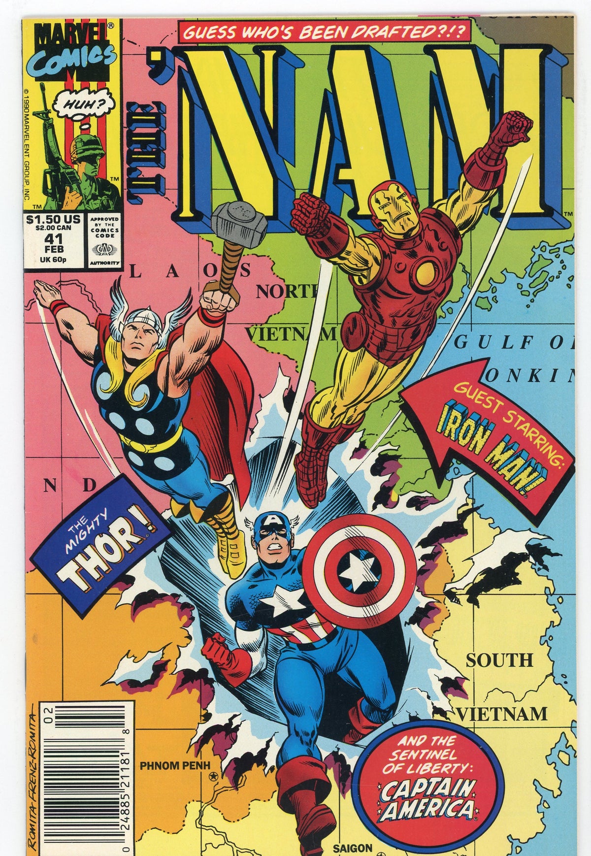 THE NAM #41 NM NEWSTAND GEM INCREDIBLY GLOSSY COVER SUPERHERO CROSSOVER