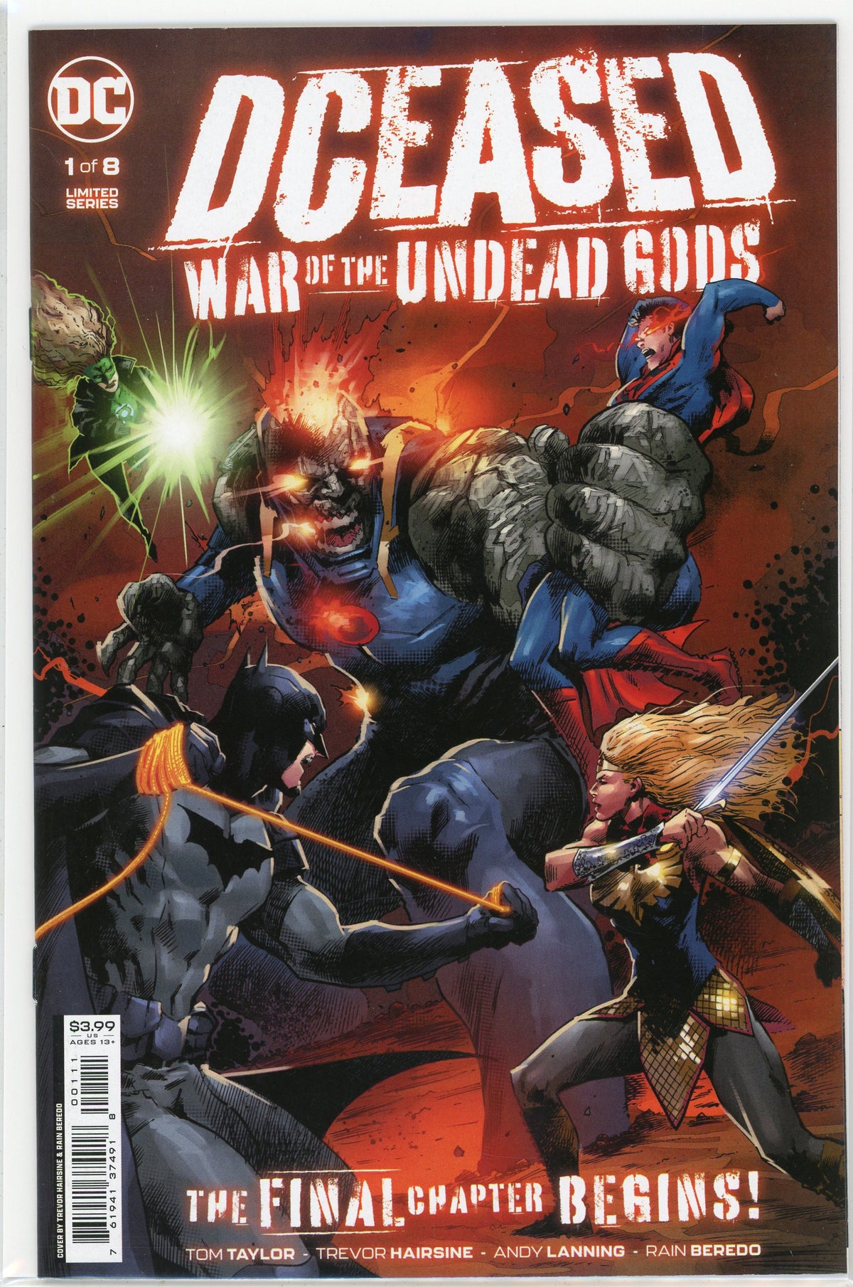 DCEASED WAR OF THE UNDEAD GODS #1 OF 8 NM AWESOME BATTLE COVER