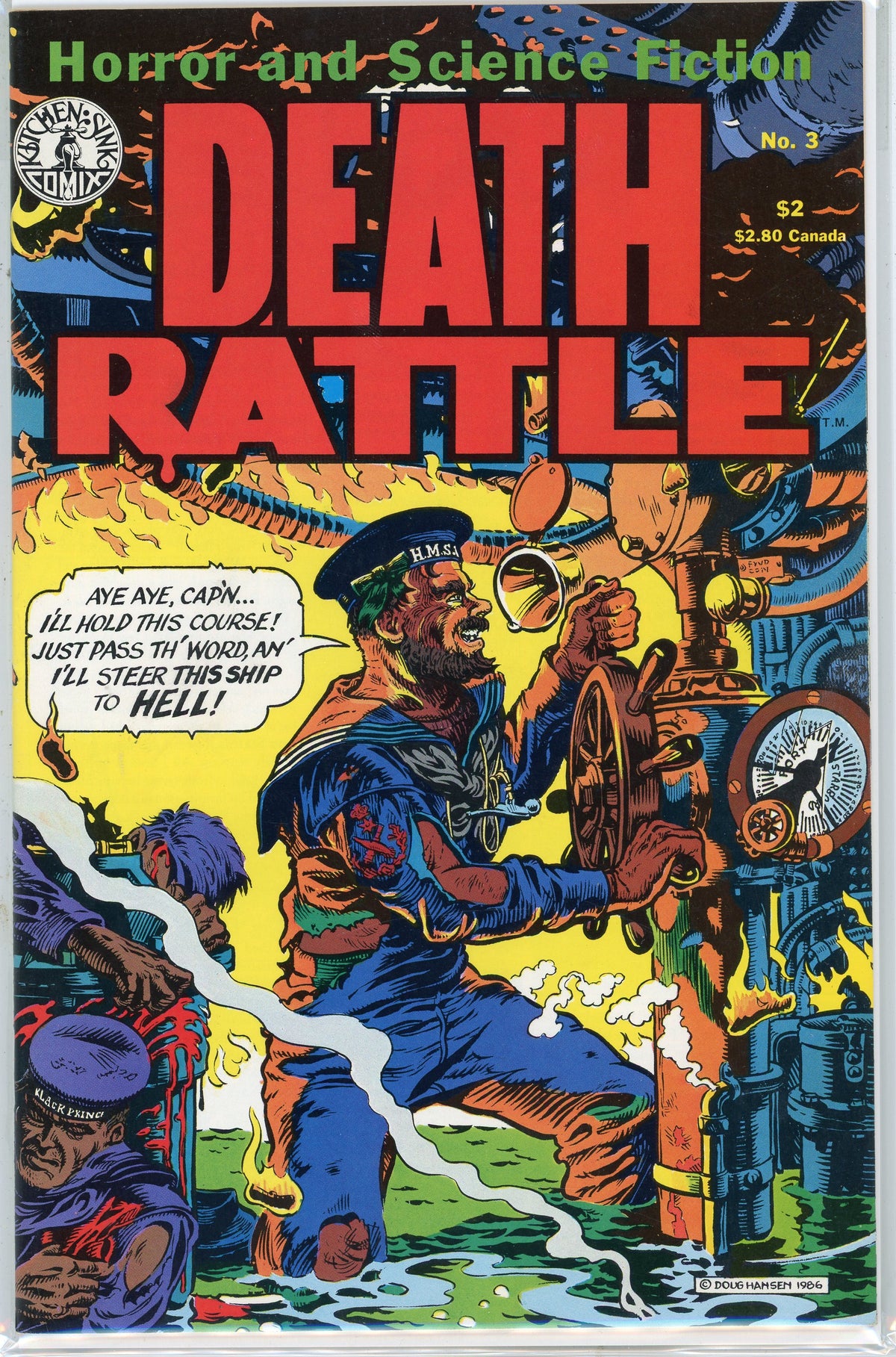 DEATH RATTLE #3 NM OUTSTANDING COVER KILLER GLOSS