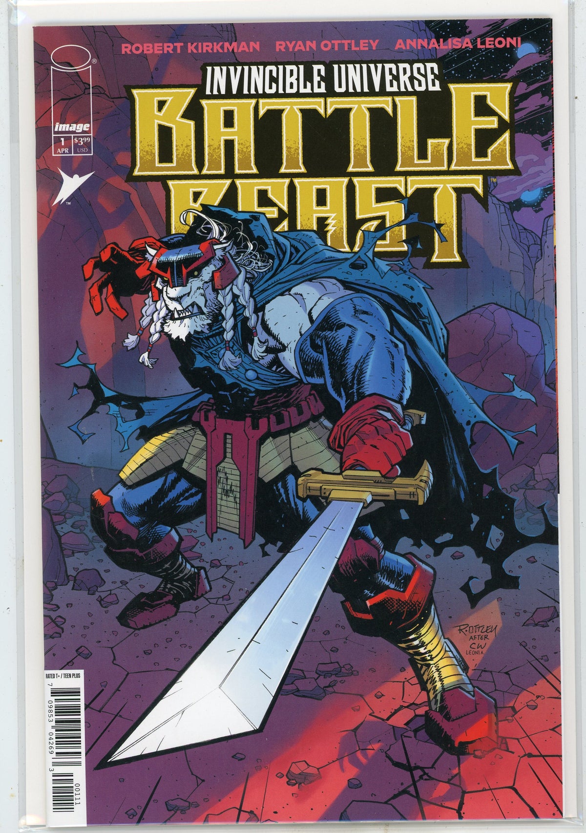 BATTLE BEAST #1 NM KIRKMAN WORK FROM INVINCIBLE UNIVERSE GREAT SHEEN