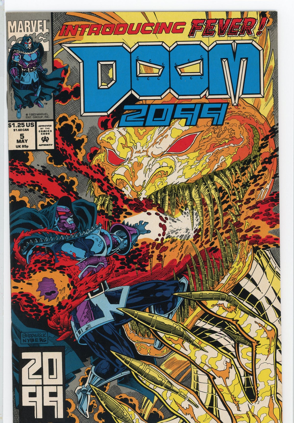 DOOM 2099 #5 NM INCENDIARY COVER AMAZING GLOSSY SHEEN