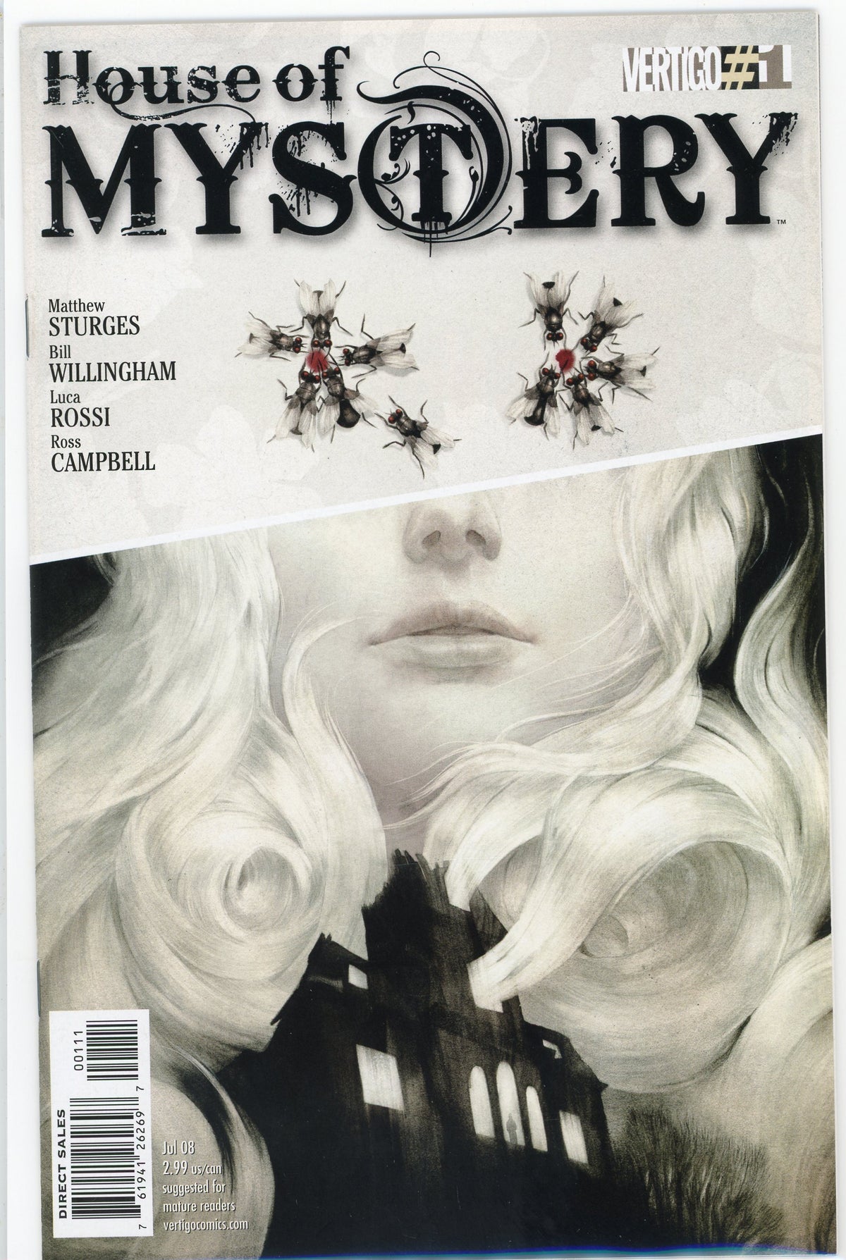 HOUSE OF MYSTERY #1 NM HAUNTING COVER OVER THE TOP GLOSSY SHEEN