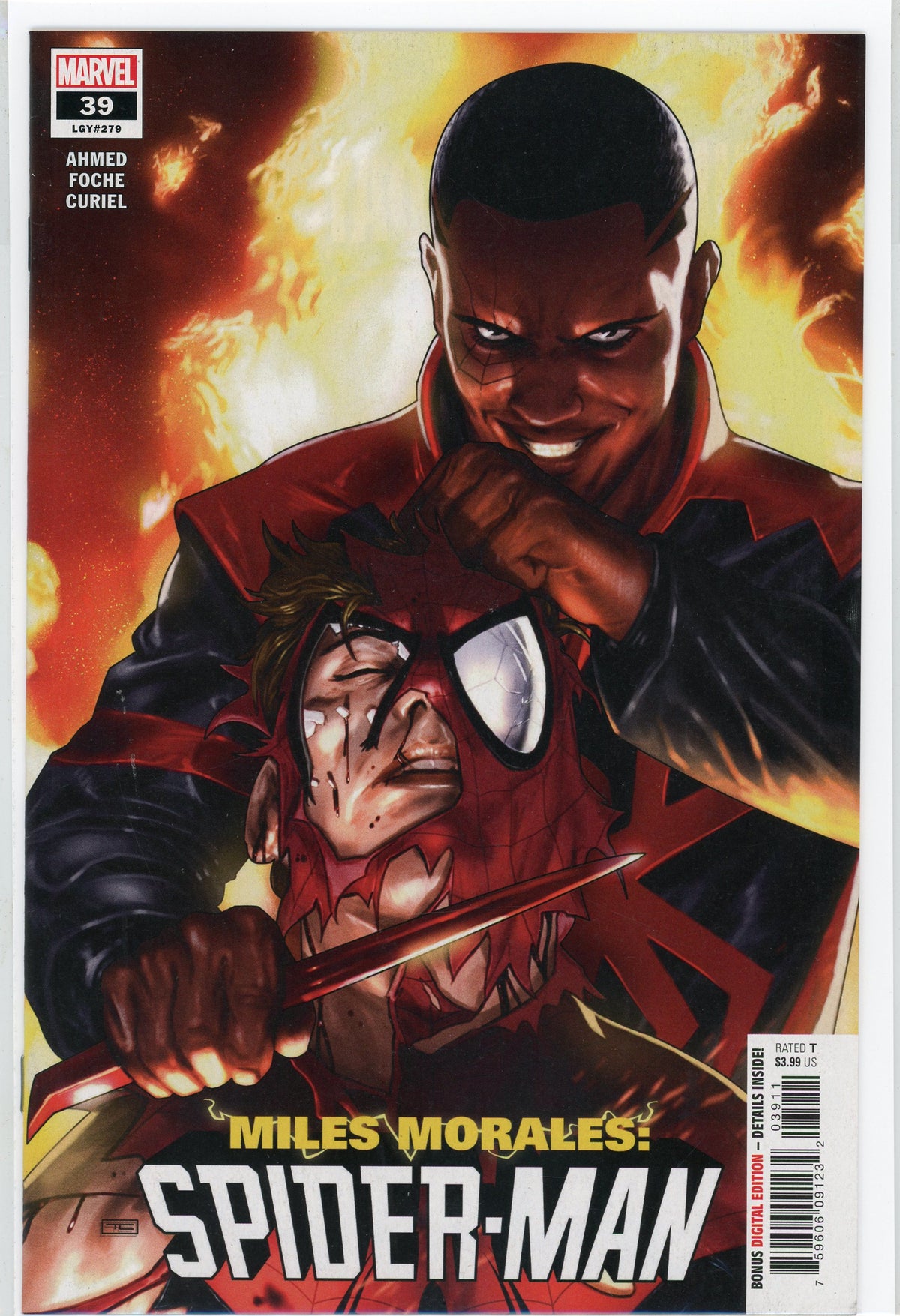 MILES MORALES SPIDERMAN #39 NM DRAMATIC COVER GLISTENING GLOSS
