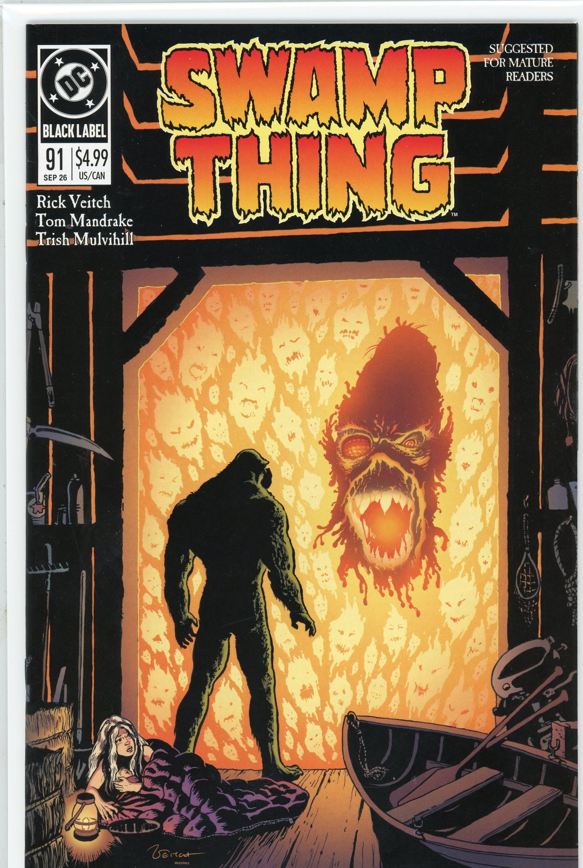 SWAMP THING #91 NM VEITCH WORK GLOSSY SHEEN WONDROUS COVER