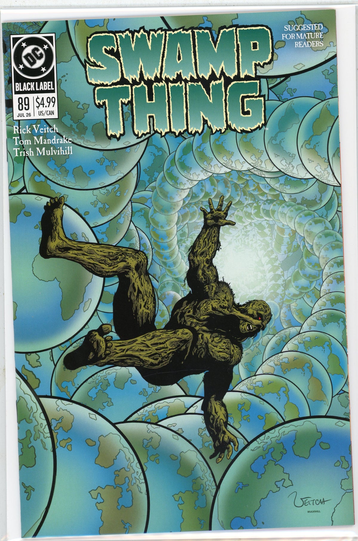 SWAMP THING #89 NM VEITCH WORK GLOSSY COLORS FANTASTIC COVER