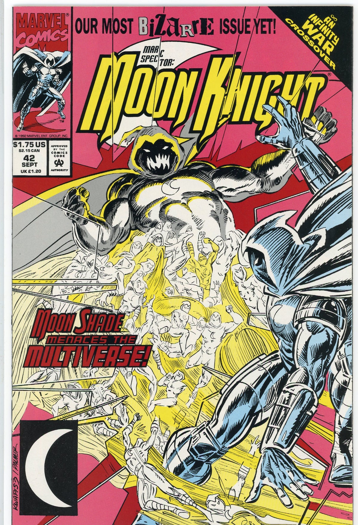MARC SPECTOR MOON KNIGHT #42 NM GLISTENING SHEEN CLASSIC COVER