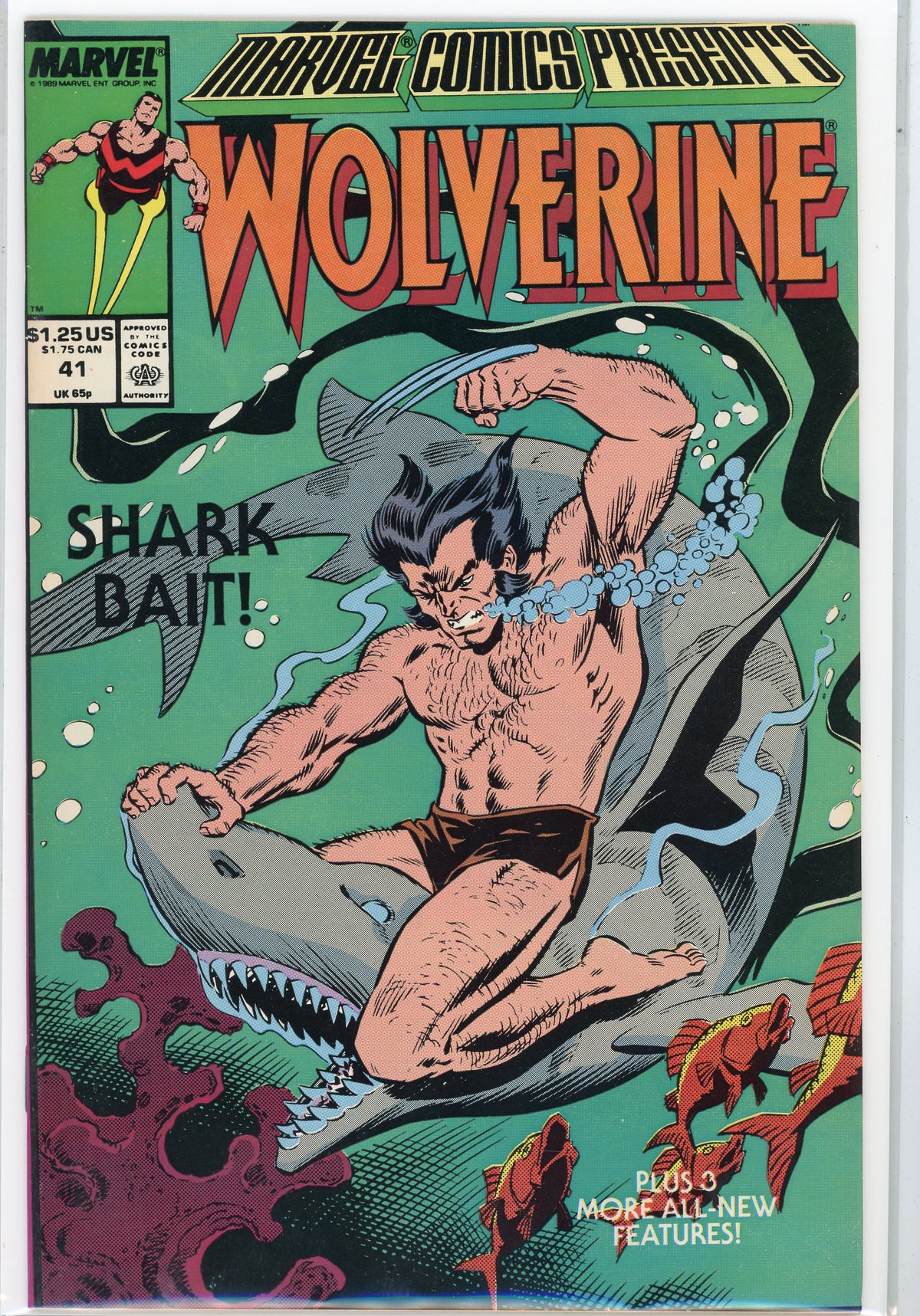WOLVERINE #41 NM GREAT SHARK COVER ILLUMINATING GLOSSY SHEEN