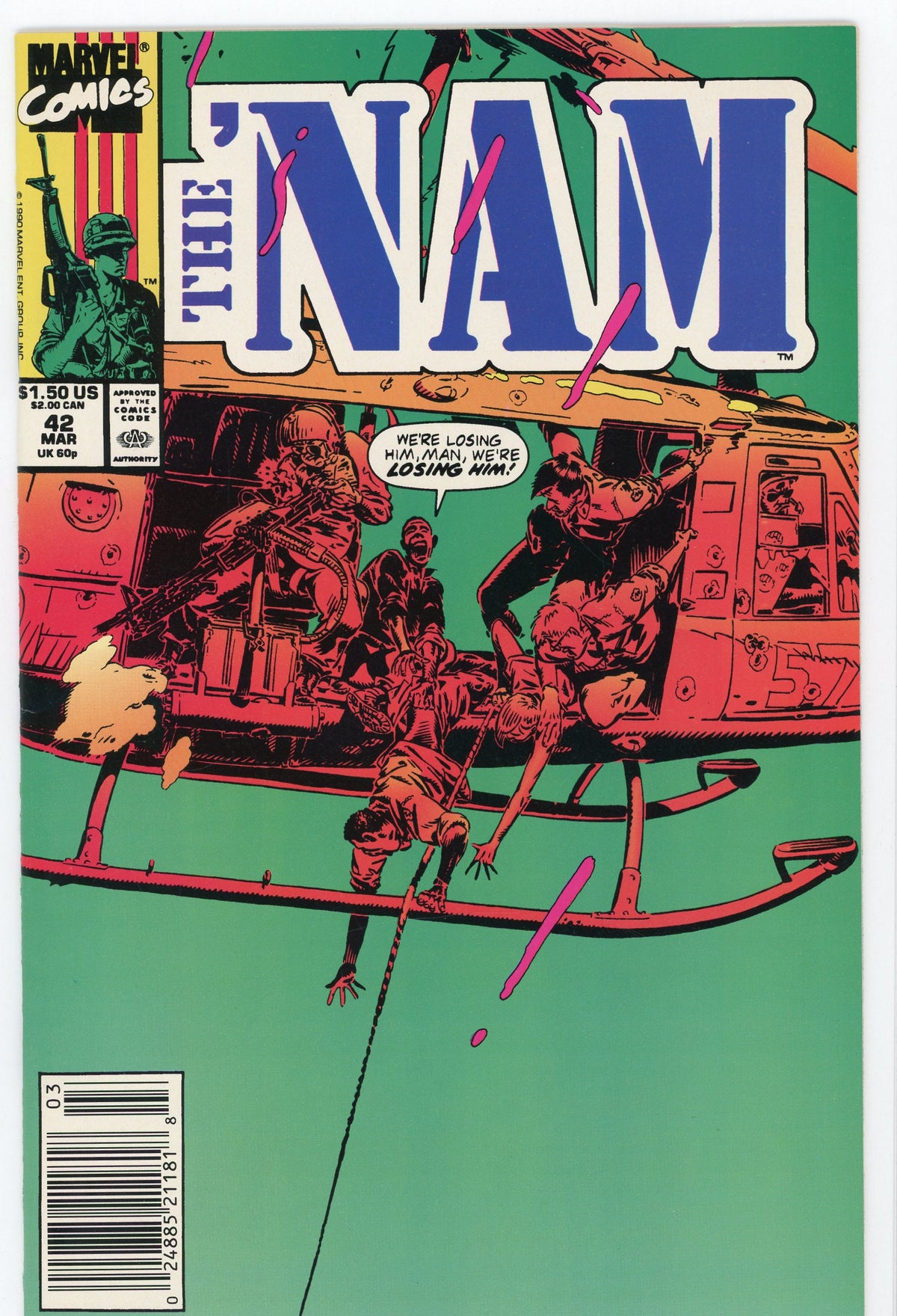 THE NAM #42 NM NEWSTAND ED. DRAMATIC COVER STUNNING GLOSS