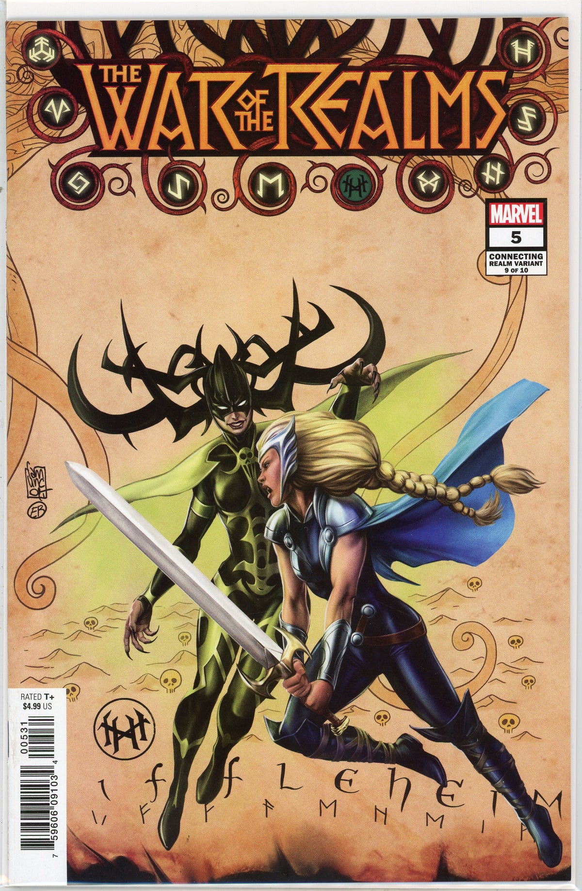 WAR OF THE REALMS #5 NM VARIANT ED. INCREDIBLE COVER VIBRANT COLOR PALETTE