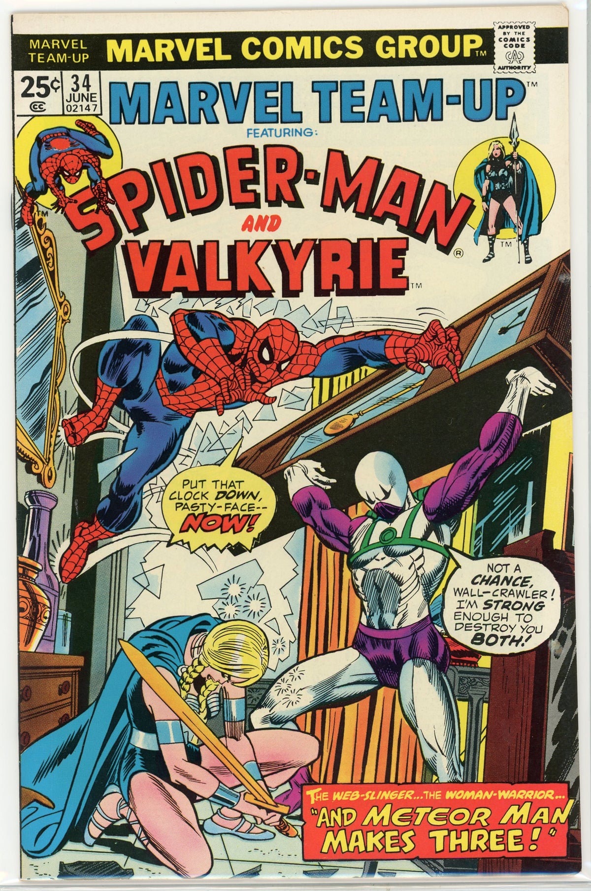 MARVEL TEAM UP #34 NM CLASSIC BATTLE COVER BRONZE AGE BEAUTY