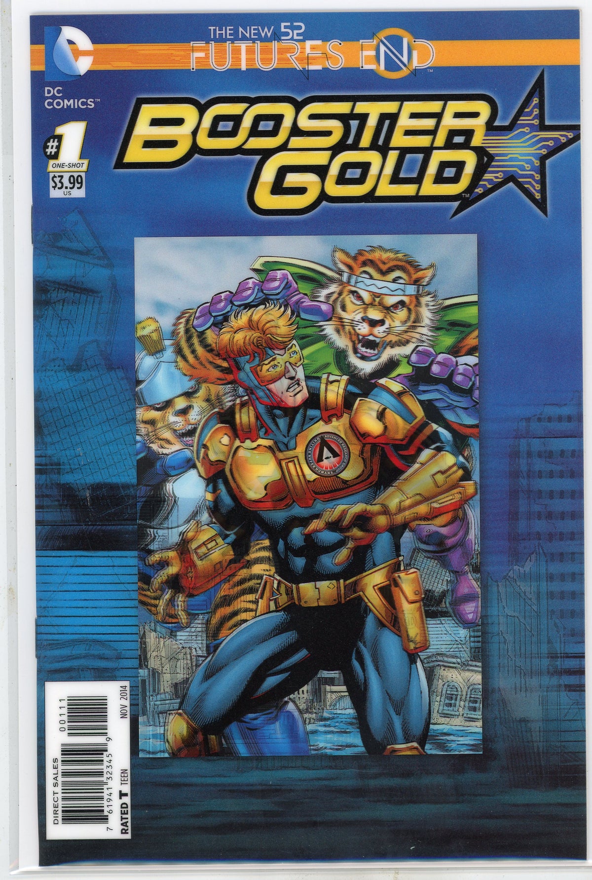 BOOSTER GOLD #1 NM NEW 52 LENTICULAR COVER TERRIFIC GLOSS