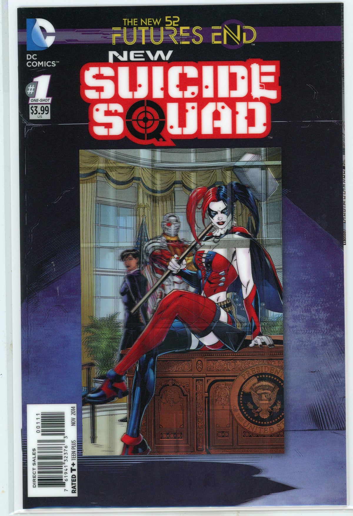 NEW SUICIDE SQUAD #1 NM NEW 52 LENTICULAR COVER TERRIFIC GLOSS