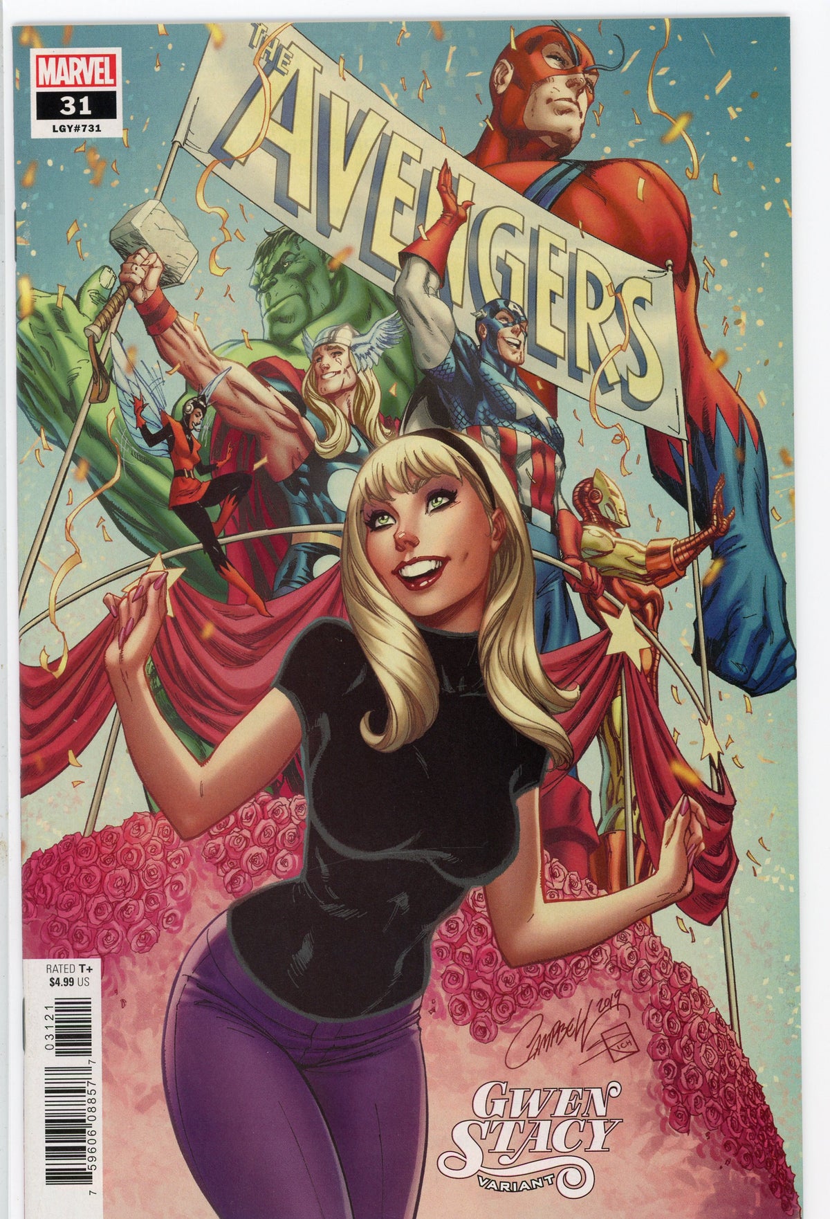 AVENGERS #31 NM GWEN STACY VARIANT BEAUTIFUL GLOSSY GREAT COVER