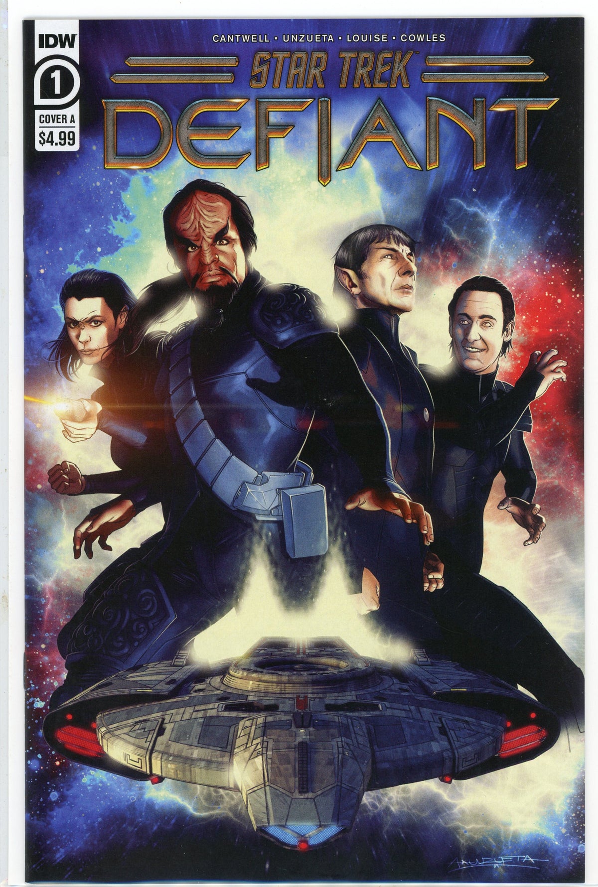 STAR TREK DEFIANT #1 COVER A NM SPECTACULAR COVER MIND BLOWING FINISH