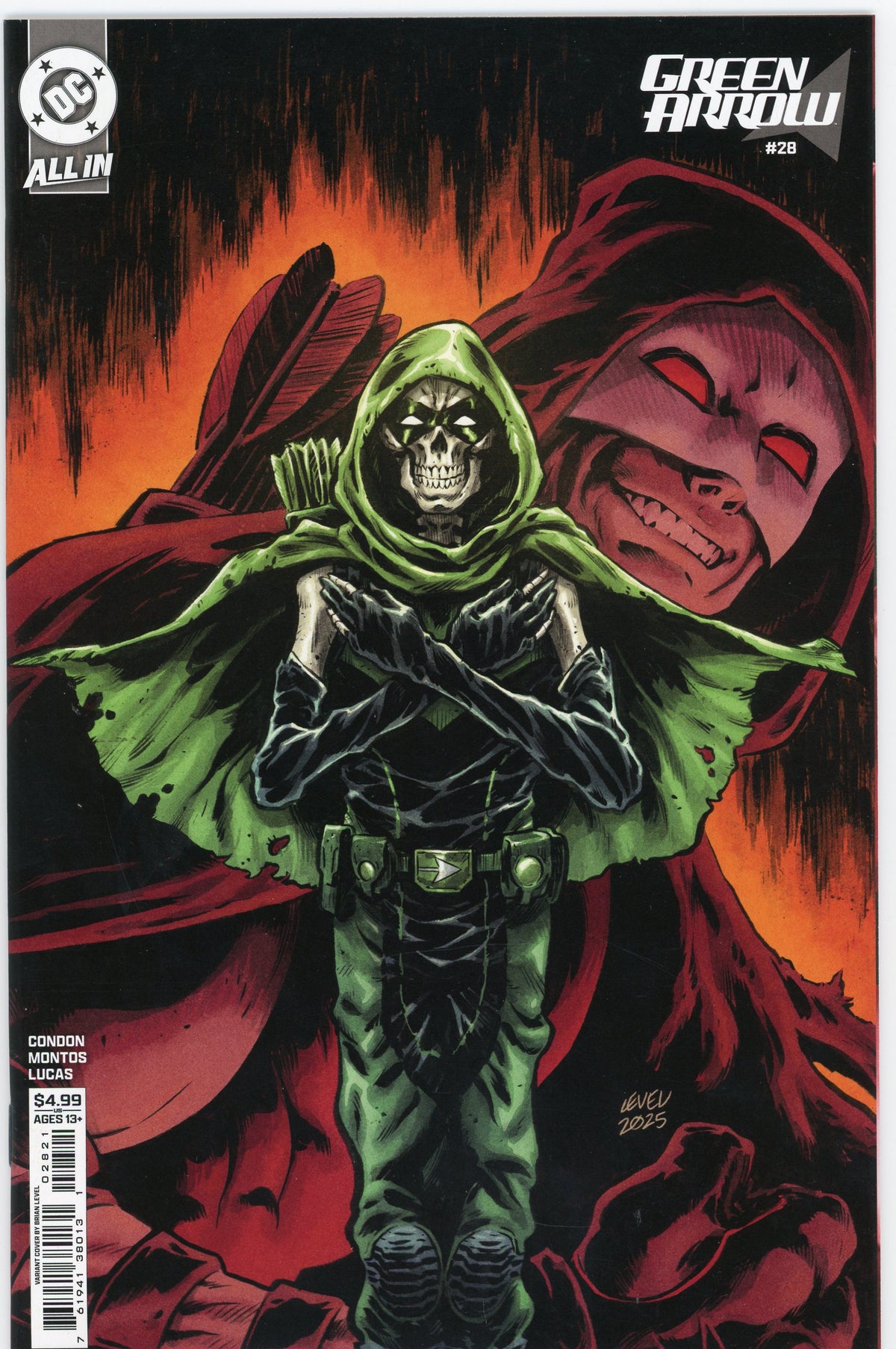 GREEN ARROW #28 ALL IN NM VARIANT COVER TERRIFYING COVER NICE GLOSS