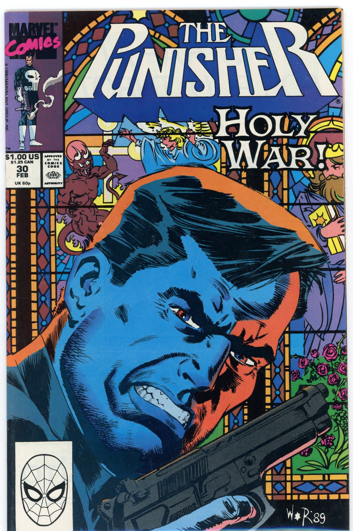 THE PUNISHER #30 HOLY WAR NM 1989 ORNATE COVER KILLER LUSTROUS SHEEN