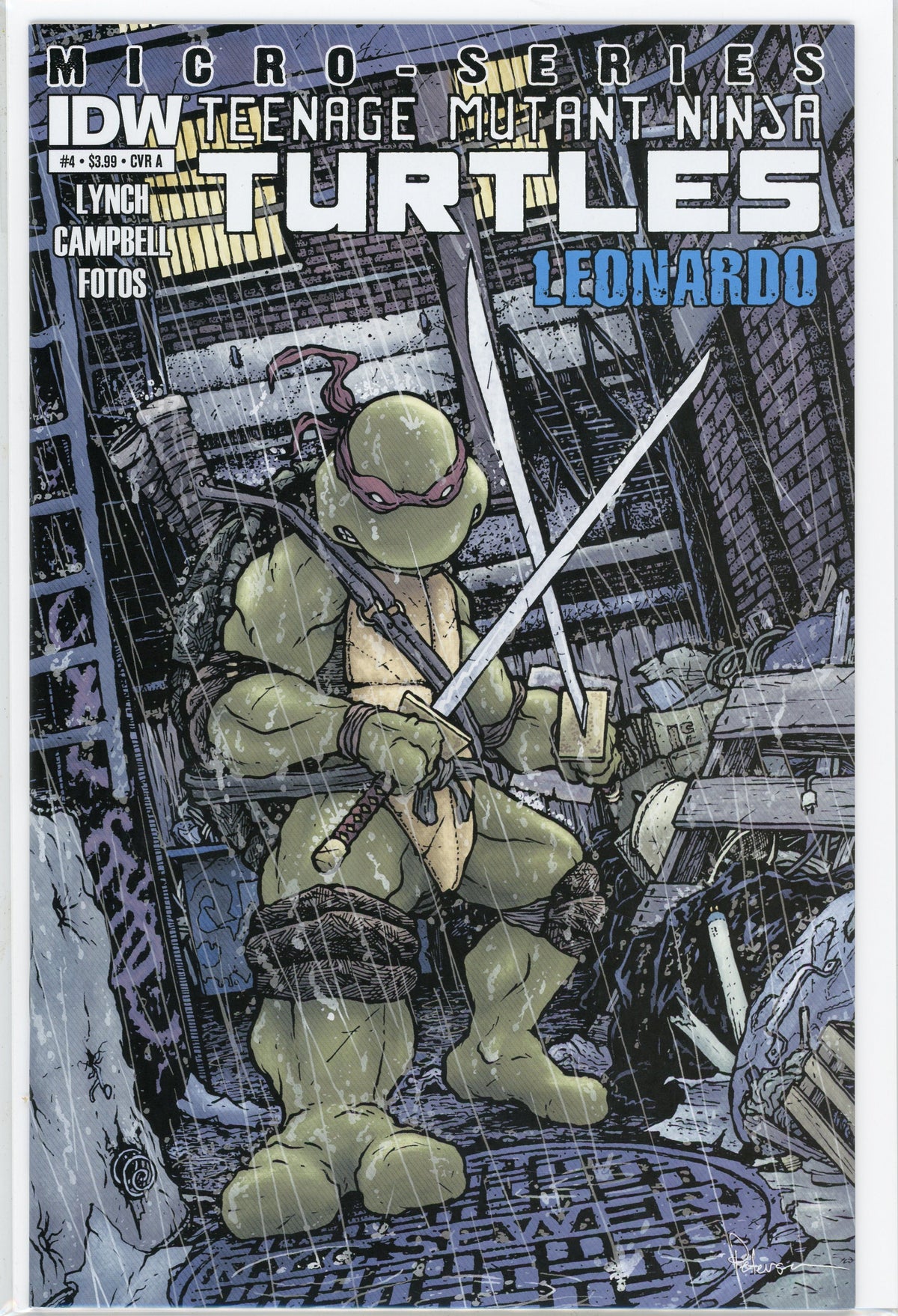 TMNT #4 COVER A LEONARDO NM TIMELESS COVER NICE GLOSS