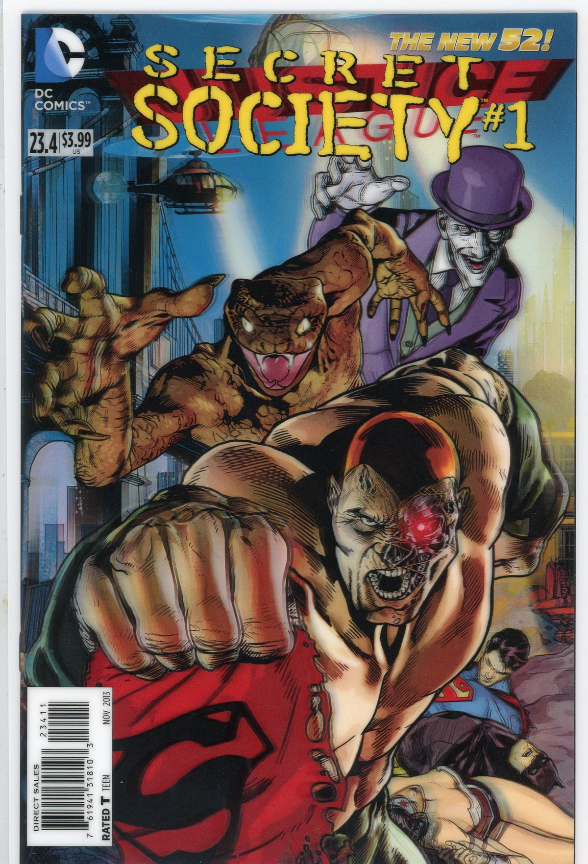 SECRET SOCIETY #1 NEW 52 NM LENTICULAR COVER LUSTROUS SHEEN