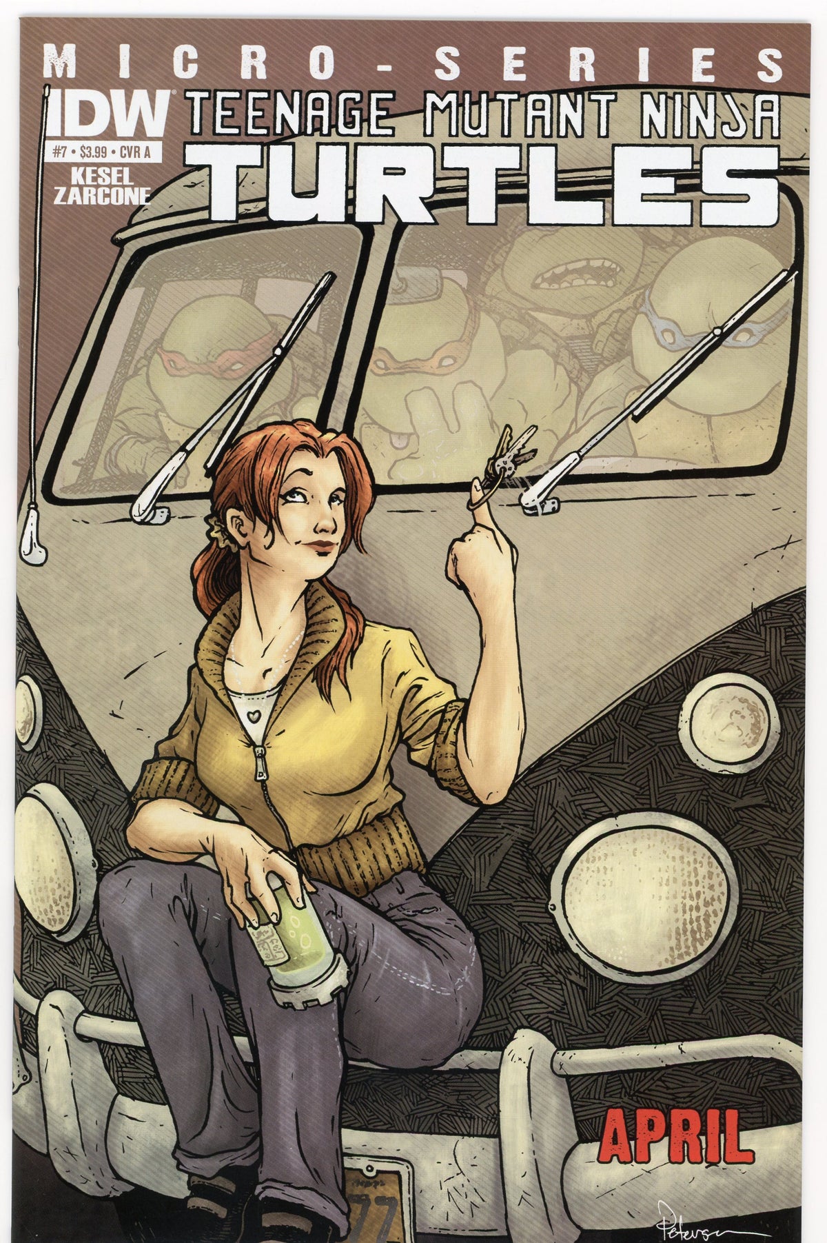 TMNT #7 COVER A NM SPOTLIGHT ON APRIL GLOSSY SHEEN CLASSIC COVER
