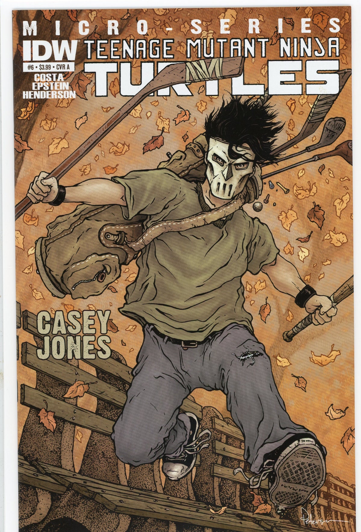 TMNT #6 COVER 1 NM CASEY JONES GREAT COVER NICE GLOSS