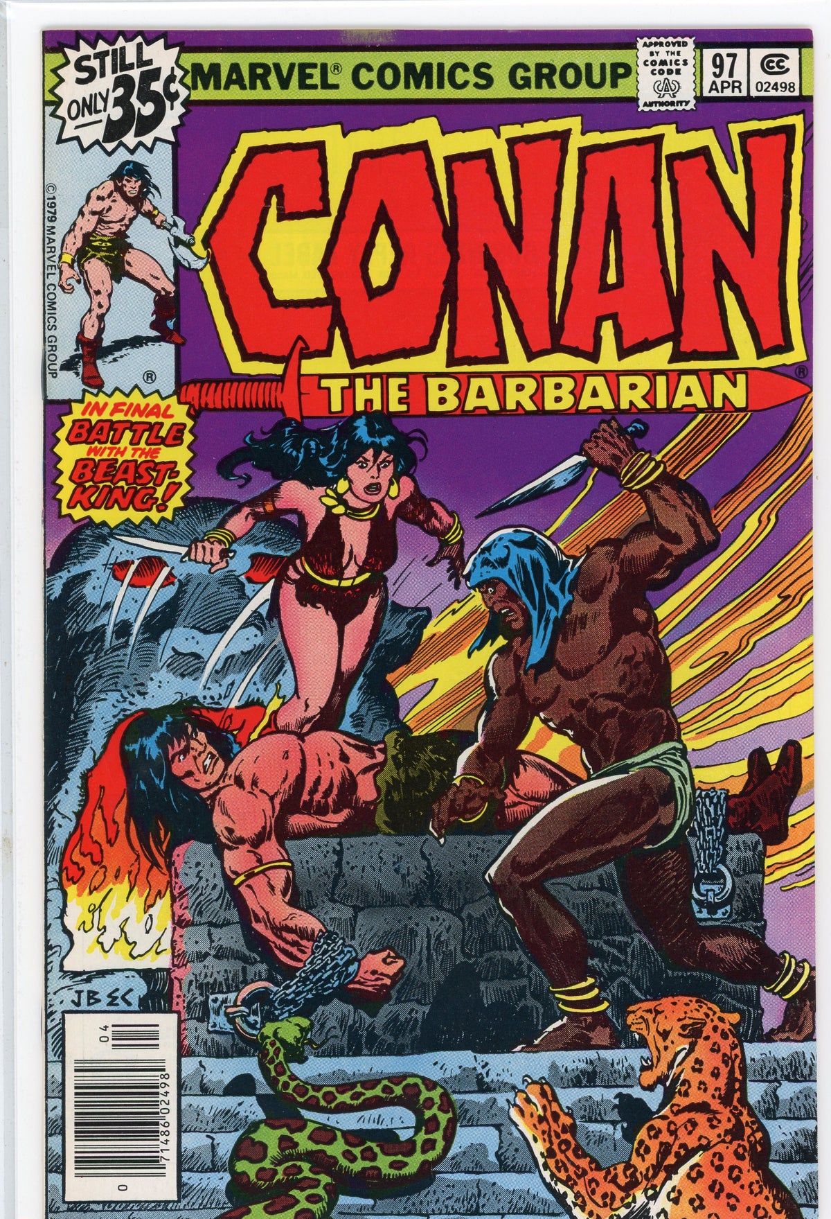 CONAN THE BARBARIAN #97 HIGHER GRADE DRAMATIC COVER GREAT BUSCEMA COVER