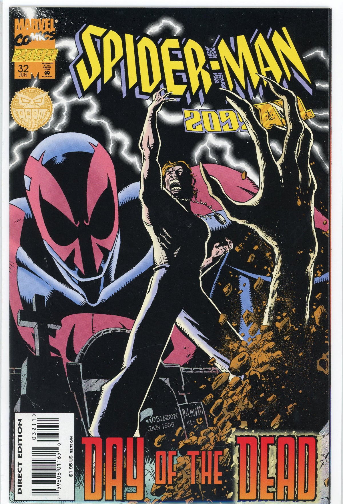 SPIDERMAN 2099AD #32 NM ELECTRIFYING COVER NICE SHEEN