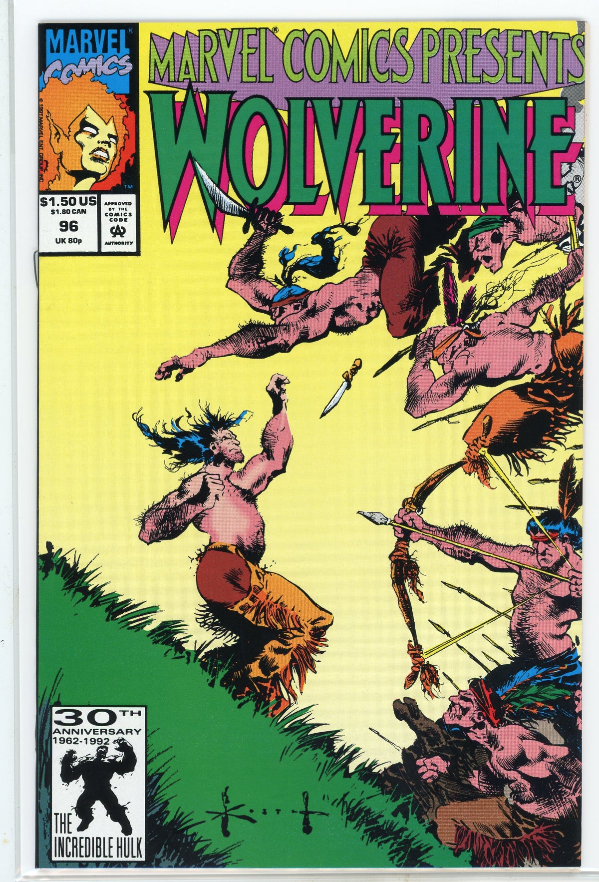 MARVEL COMICS PRESENTS WOLVERINE #96 NM GREAT BATTLE COVER NICE GLOSS