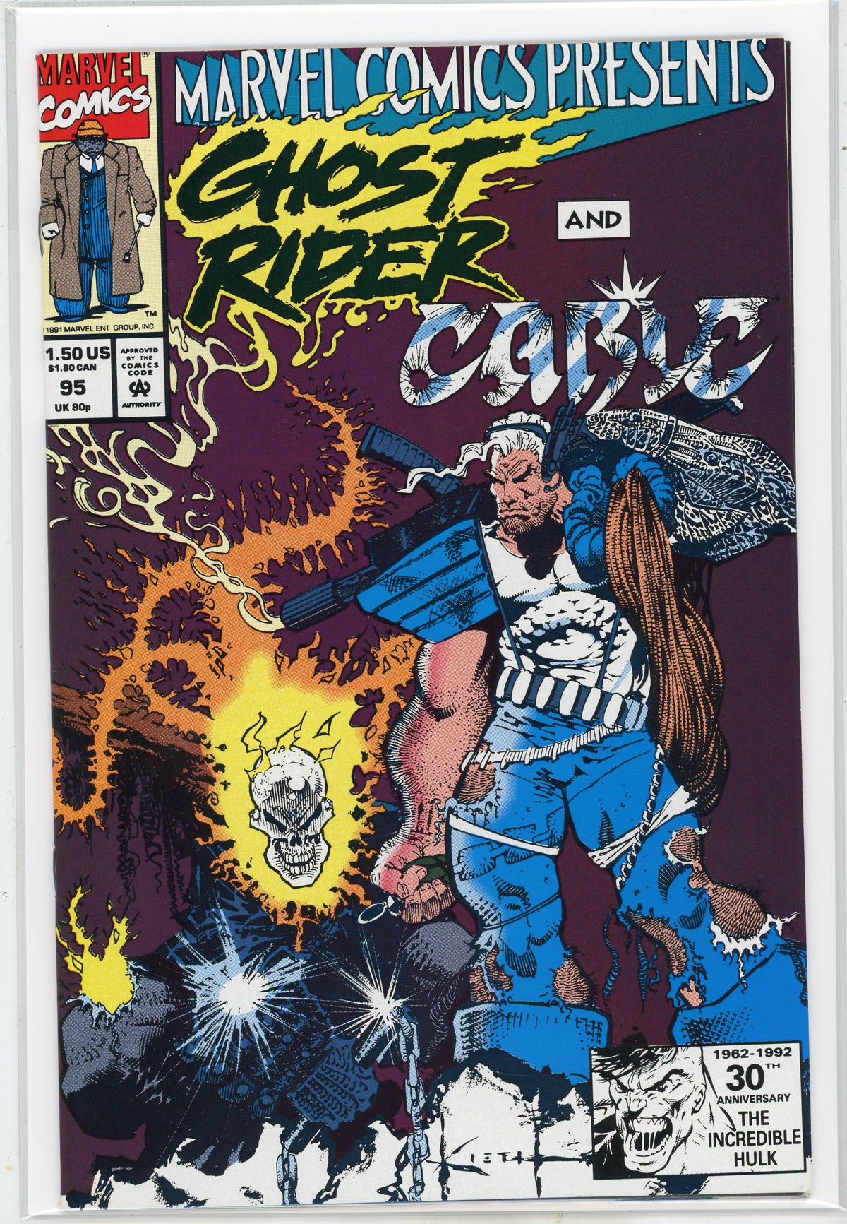 MARVEL COMICS PRESENTS GHOST RIDER AND CABLE #95 FANTASTIC COVER