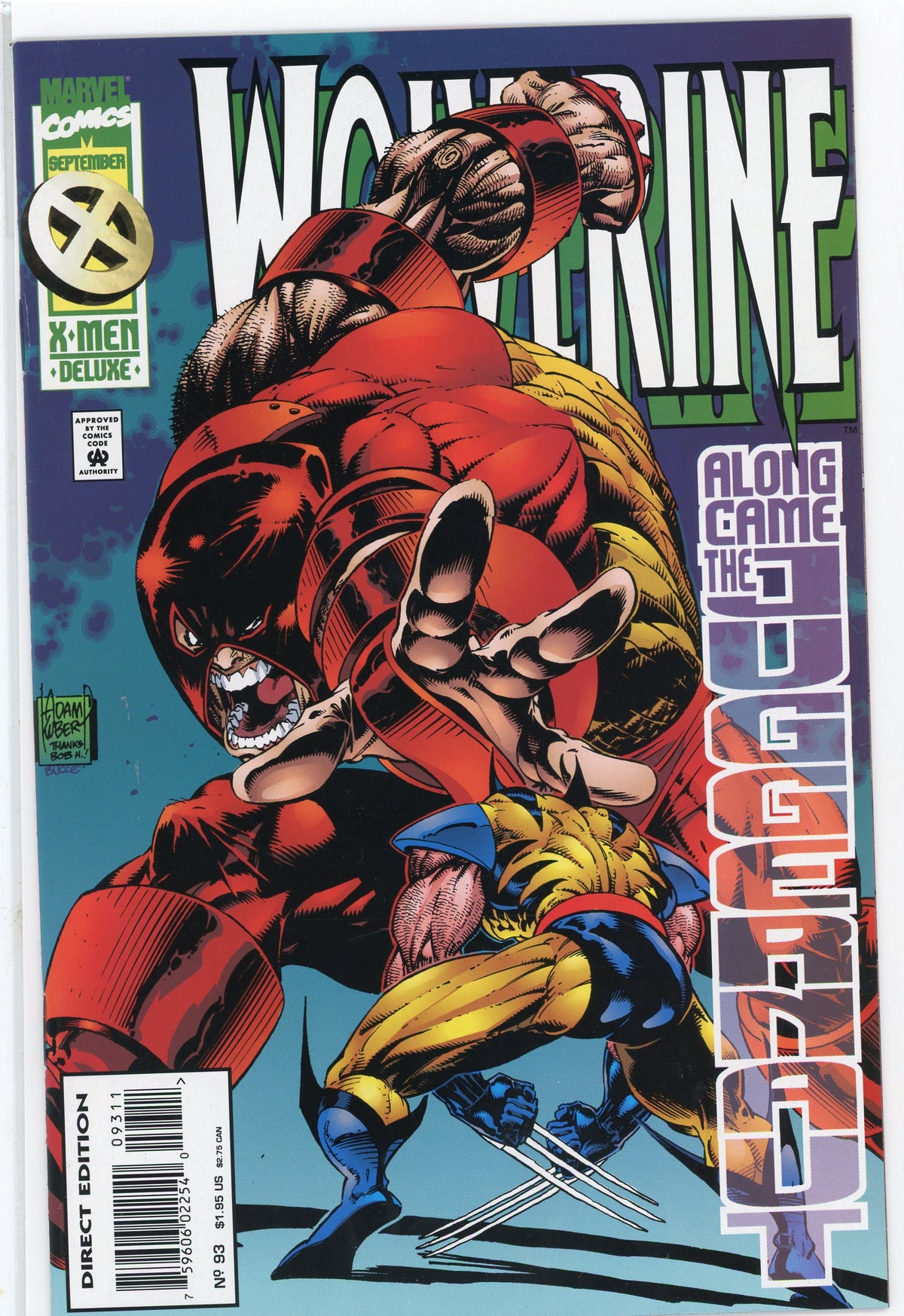 WOLVERINE #93 NM GREAT KUBERT COVER KILLER GLOSS JUGGERNAUT APP. GEM