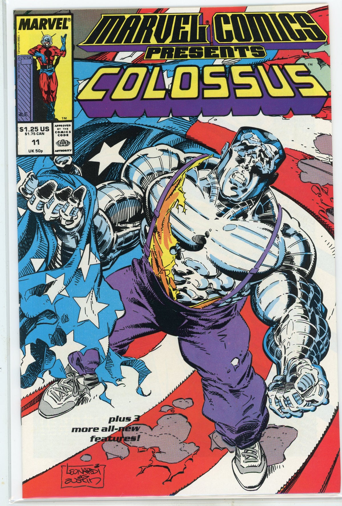 MARVEL COMICS PRESENTS COLOSSUS #11 NM GREAT LEONARDO COVER NICE GLOSS