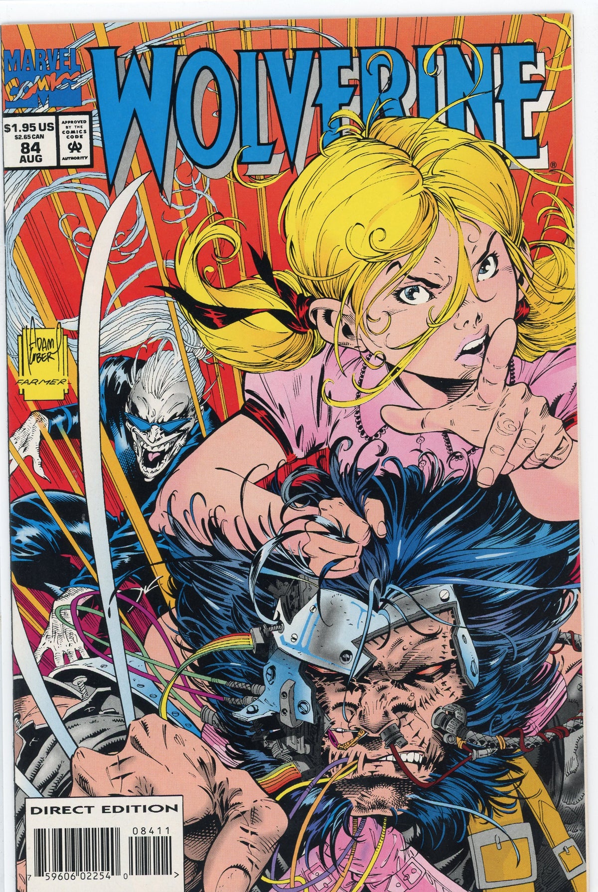WOLVERINE #84 NM GREAT BATTLE COVER KUBERT COVER GLOSSY FINISH